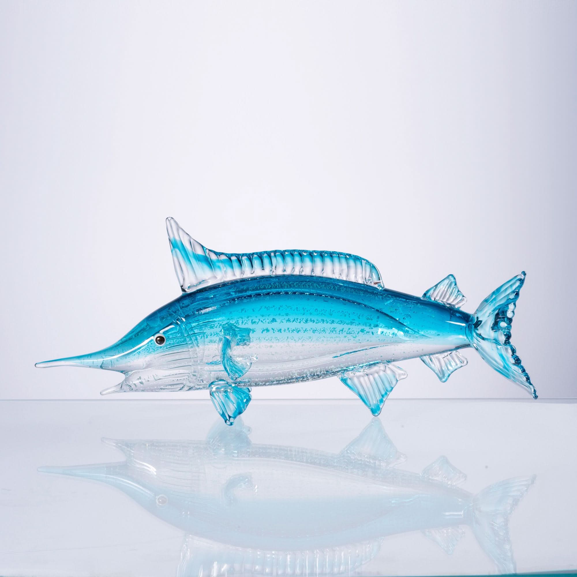 Silver Scales Glass Sculpture
