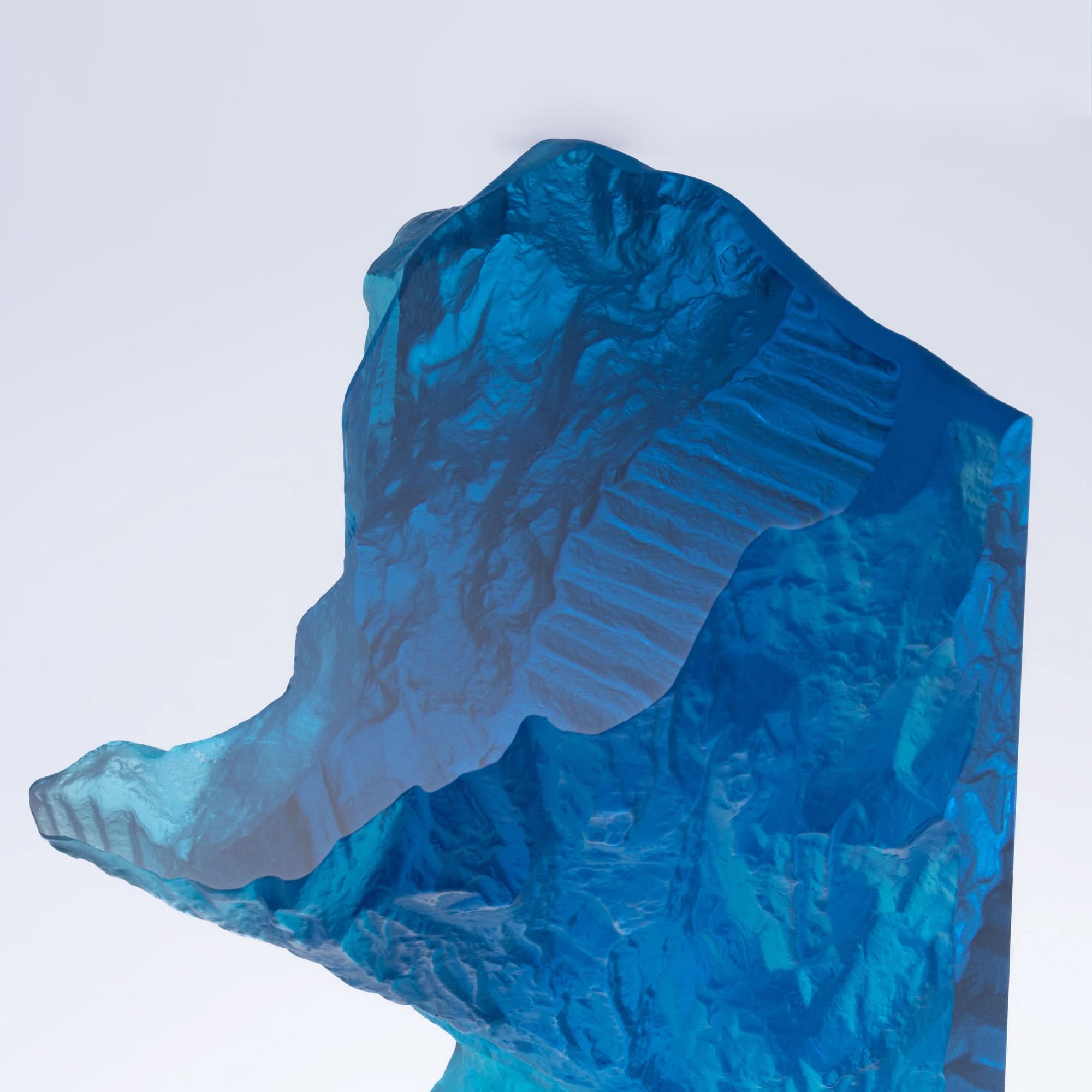 Endless Ascen-Blue Glass Sculpture