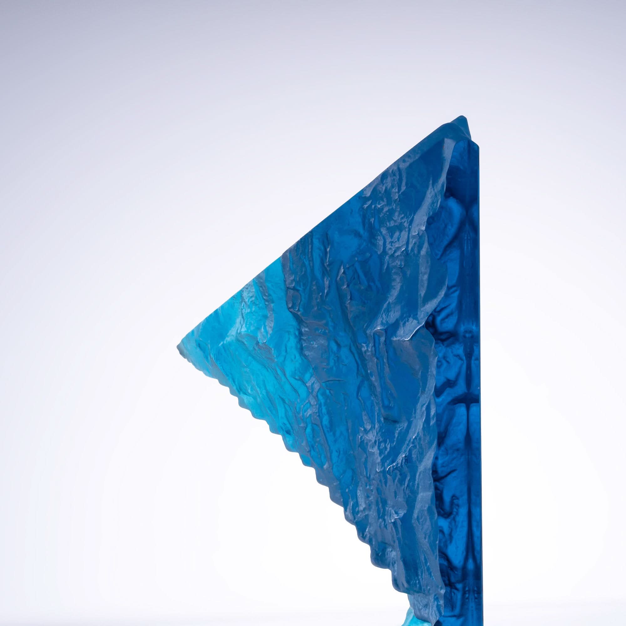 Endless Ascen-Blue Glass Sculpture