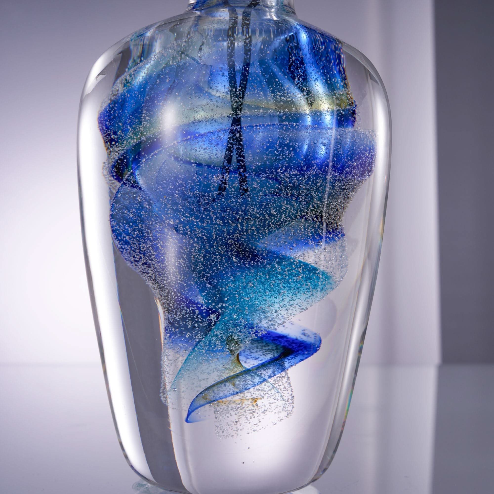 Stellaris--Blue Glass Sculpture