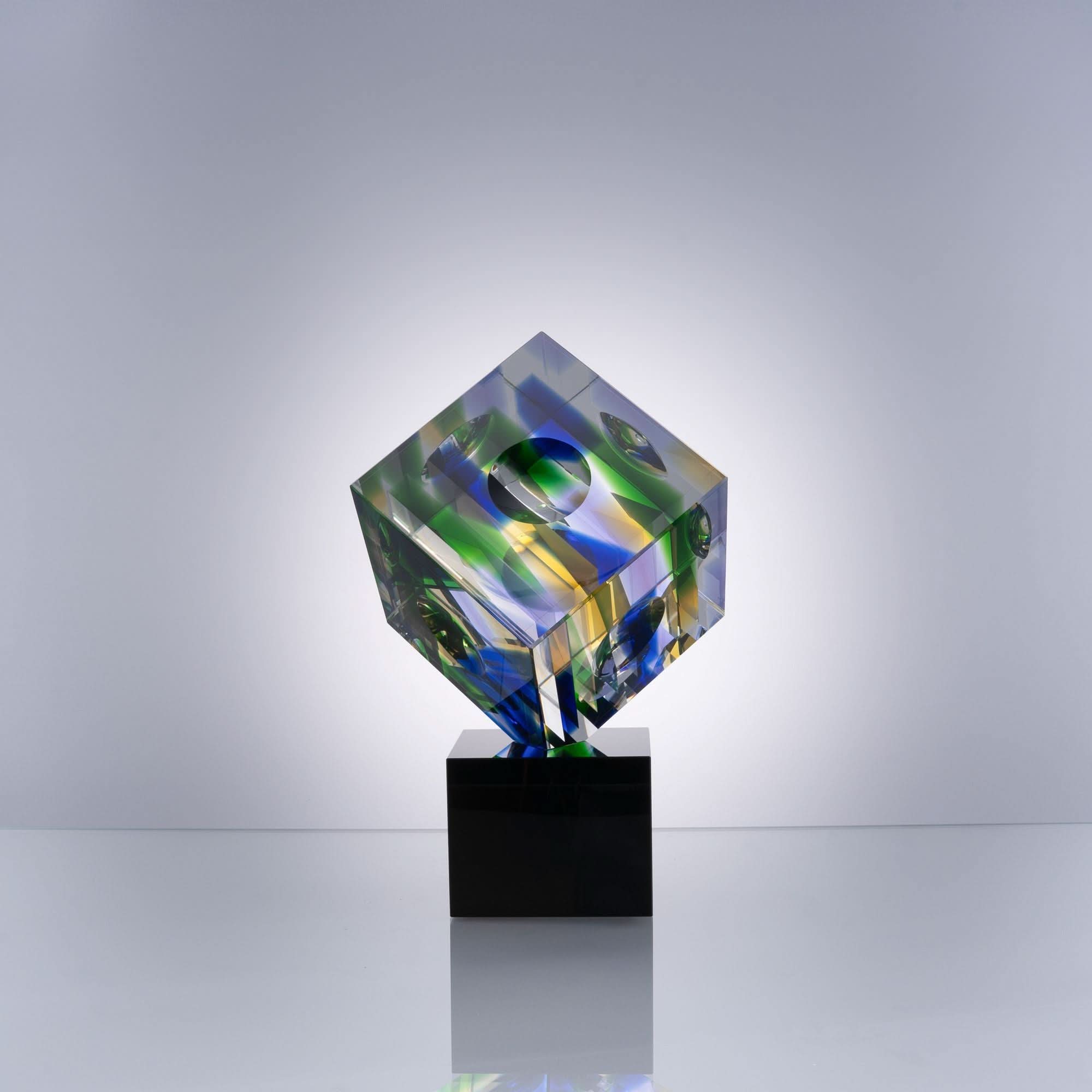 Cubist Harmony Glass Sculpture