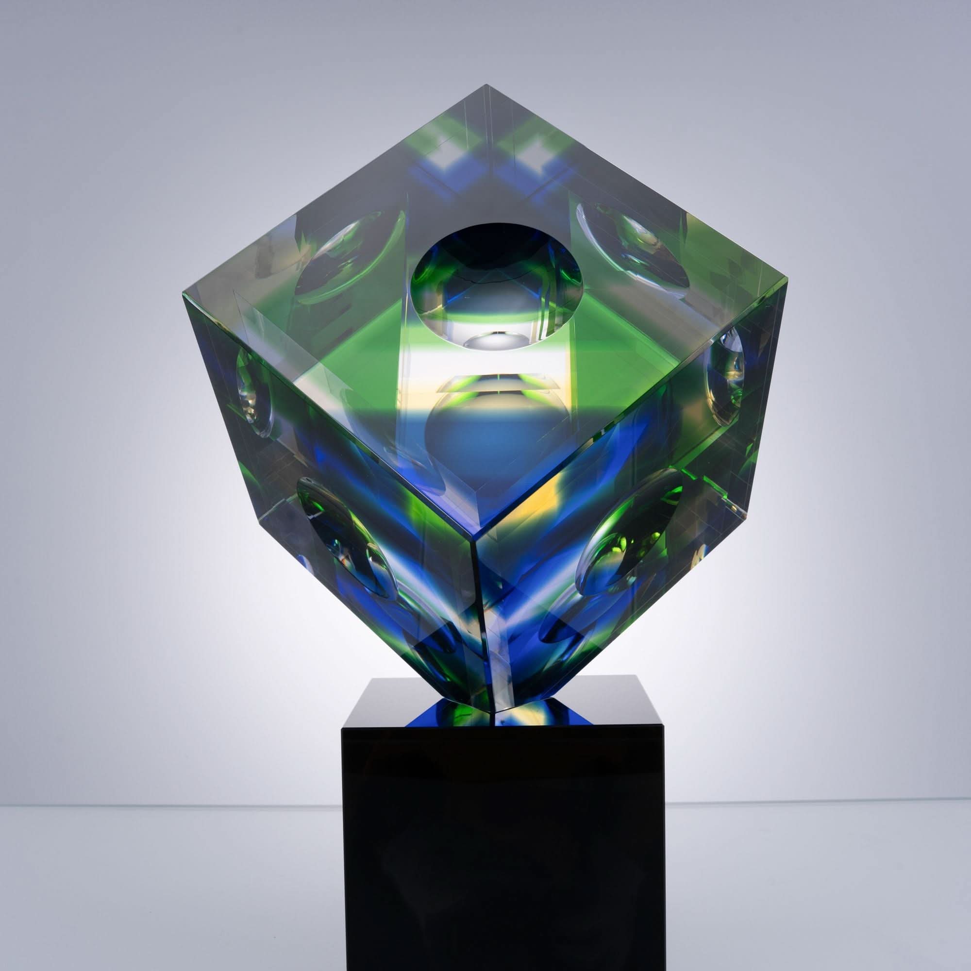 Cubist Harmony Glass Sculpture