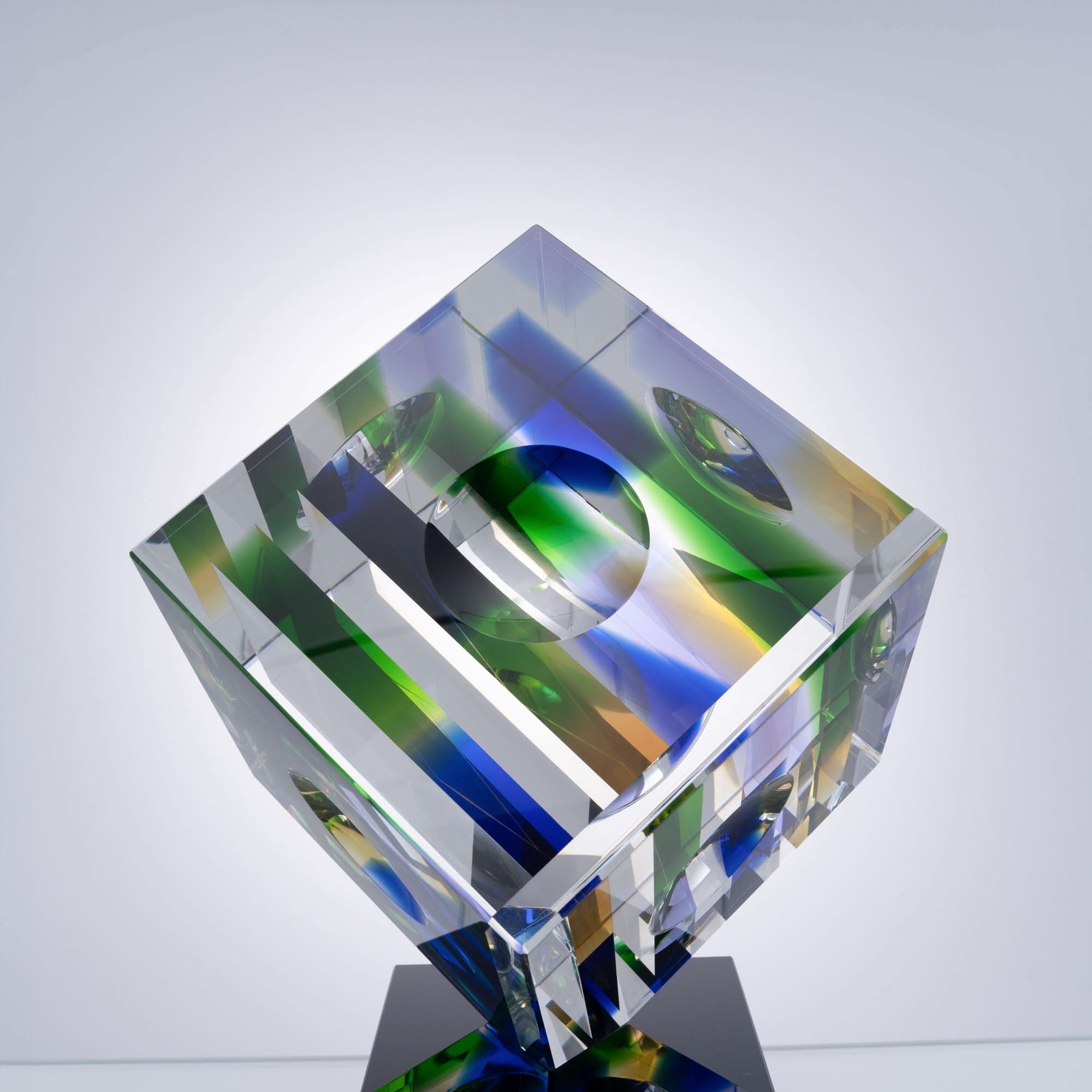 Cubist Harmony Glass Sculpture