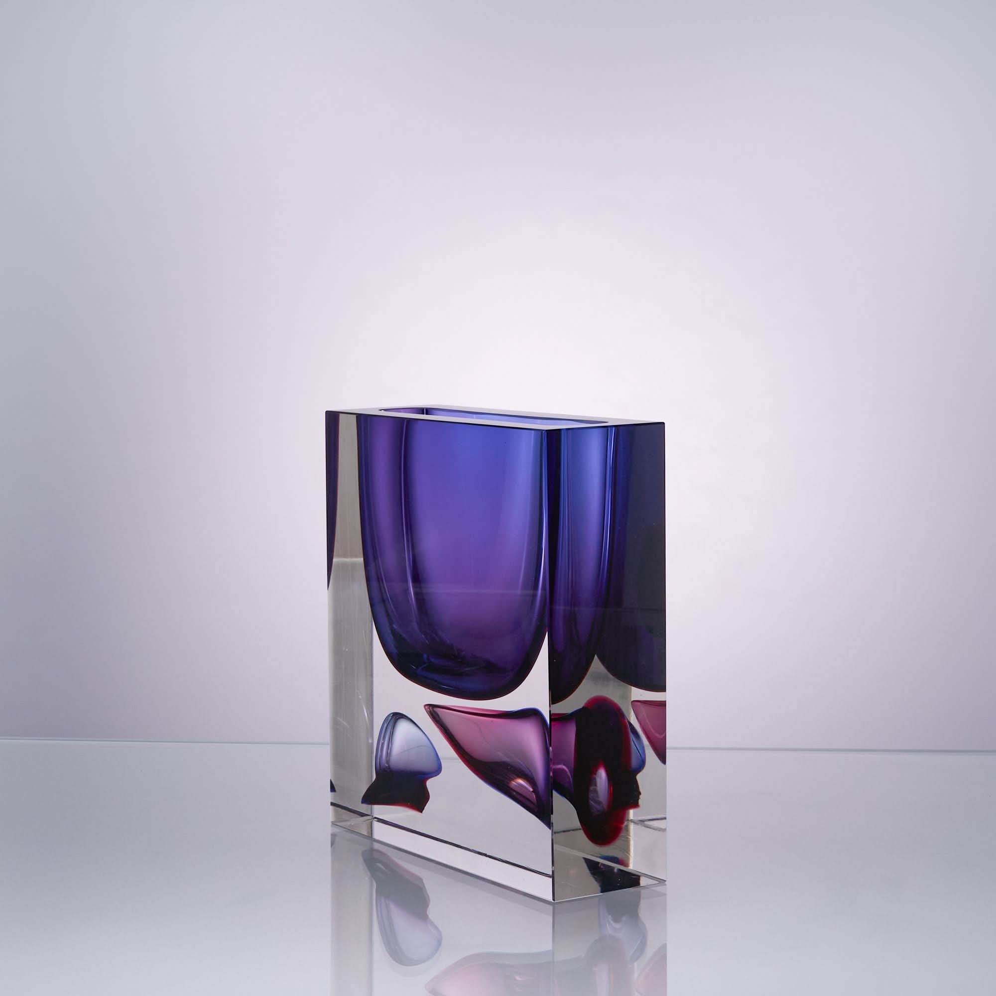 Atemporal--Purple--S Glass Sculpture