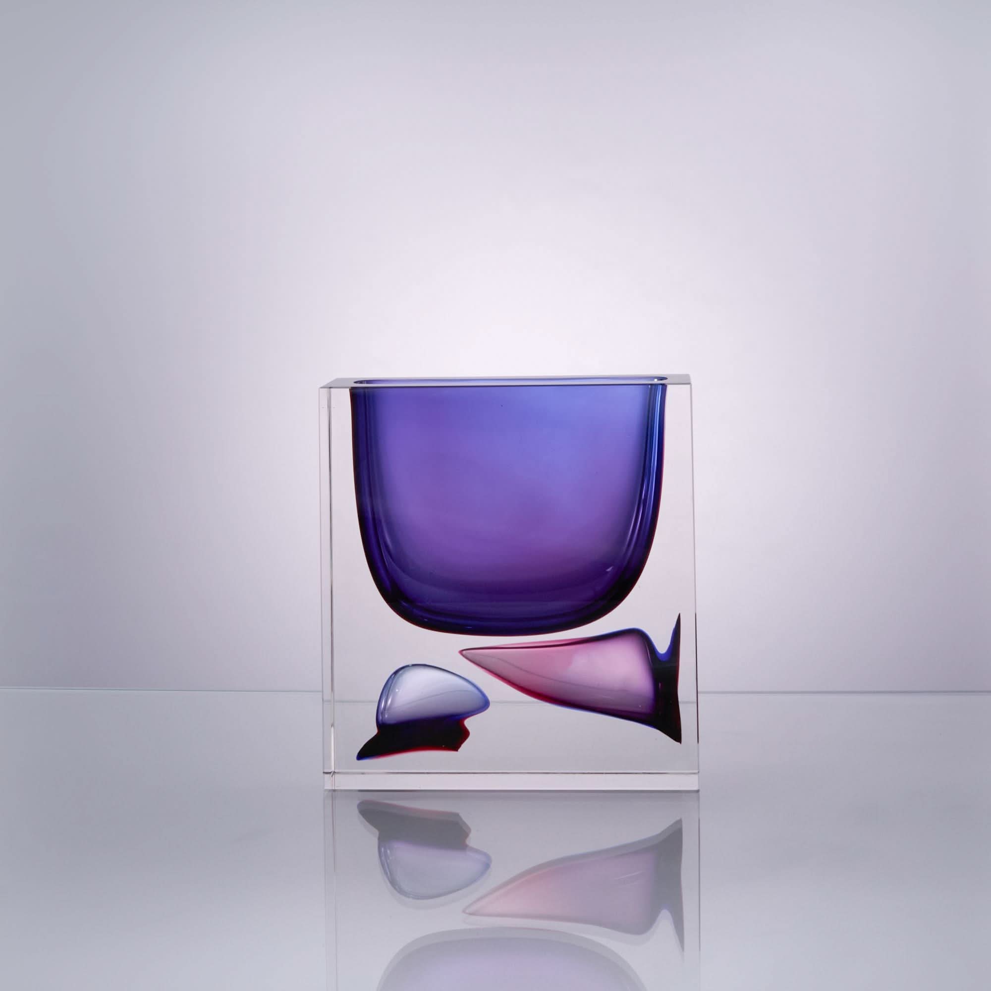Atemporal--Purple--S Glass Sculpture
