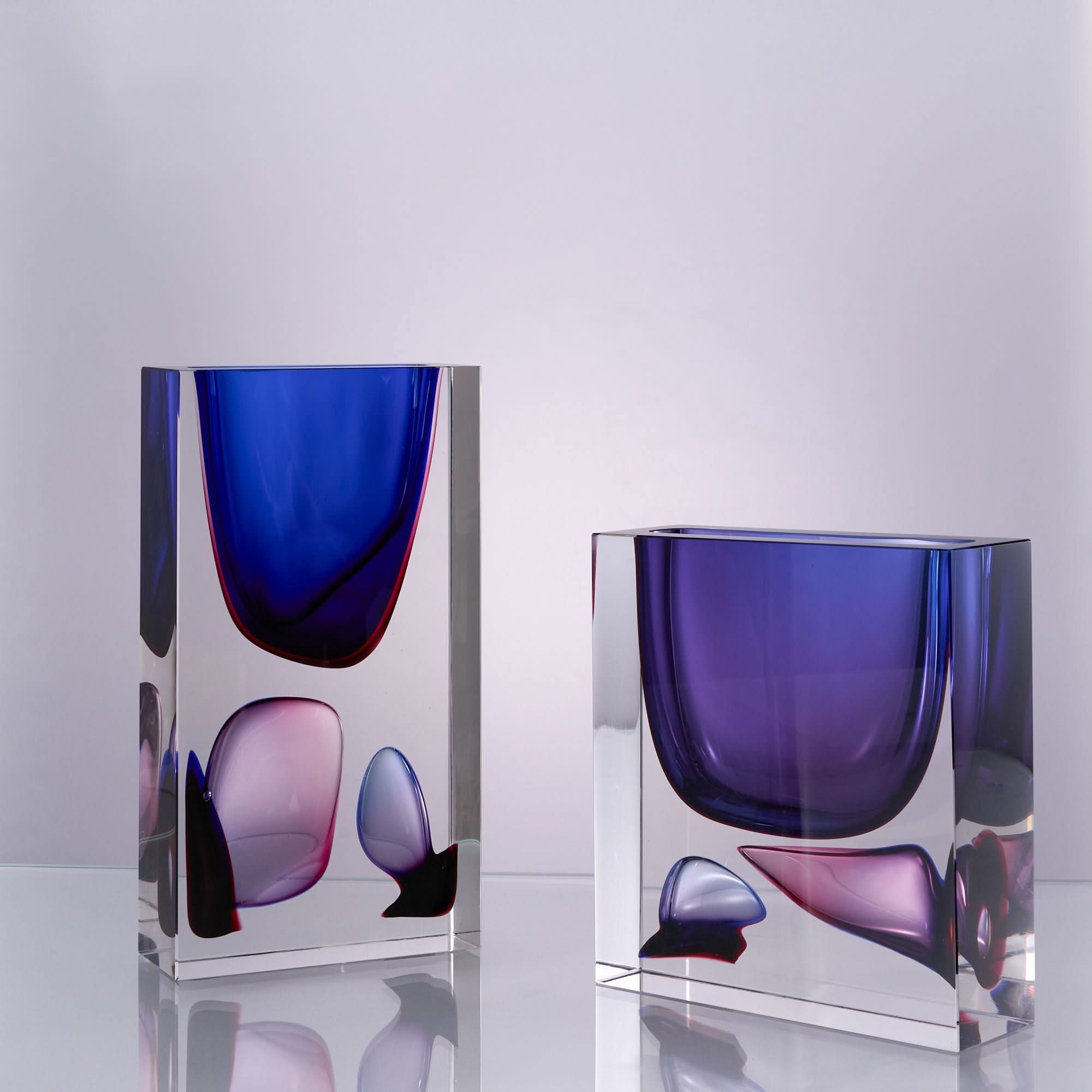 Atemporal--Purple--S Glass Sculpture