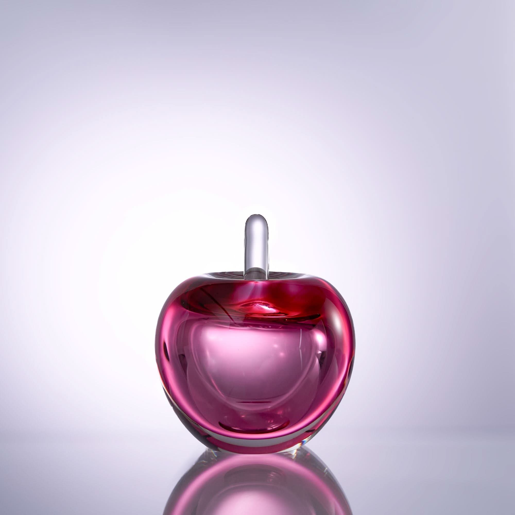 Red Apple Glass Sculpture