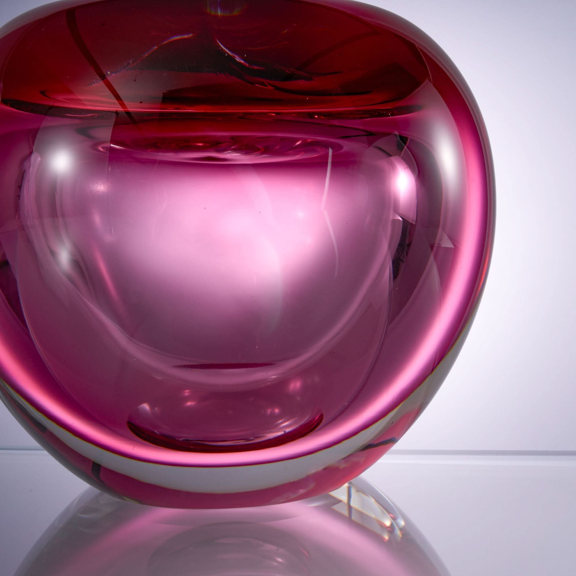 Red Apple Glass Sculpture