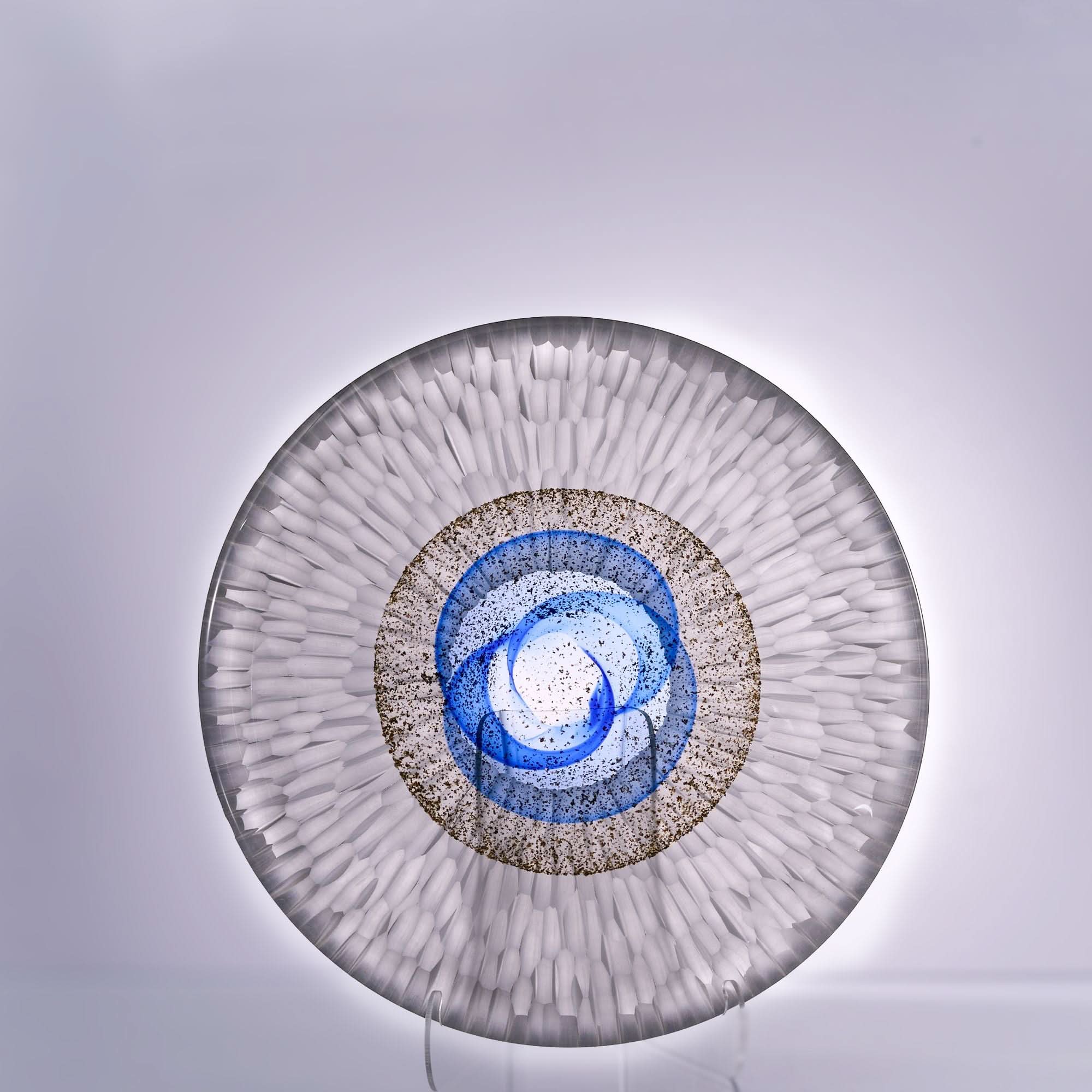 Twin Moons Glass Sculpture