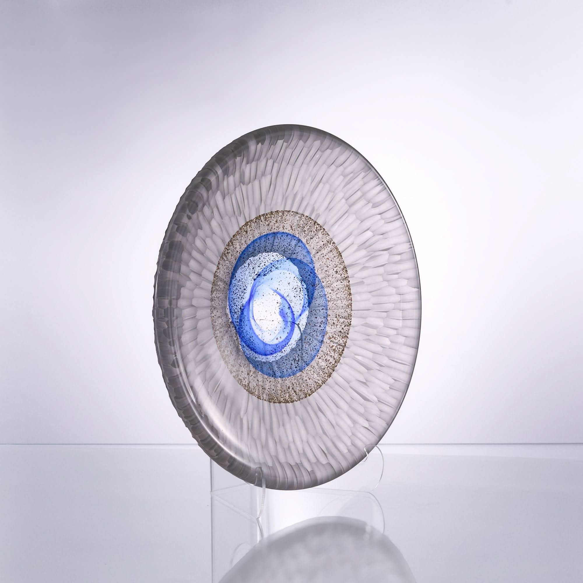 Twin Moons Glass Sculpture
