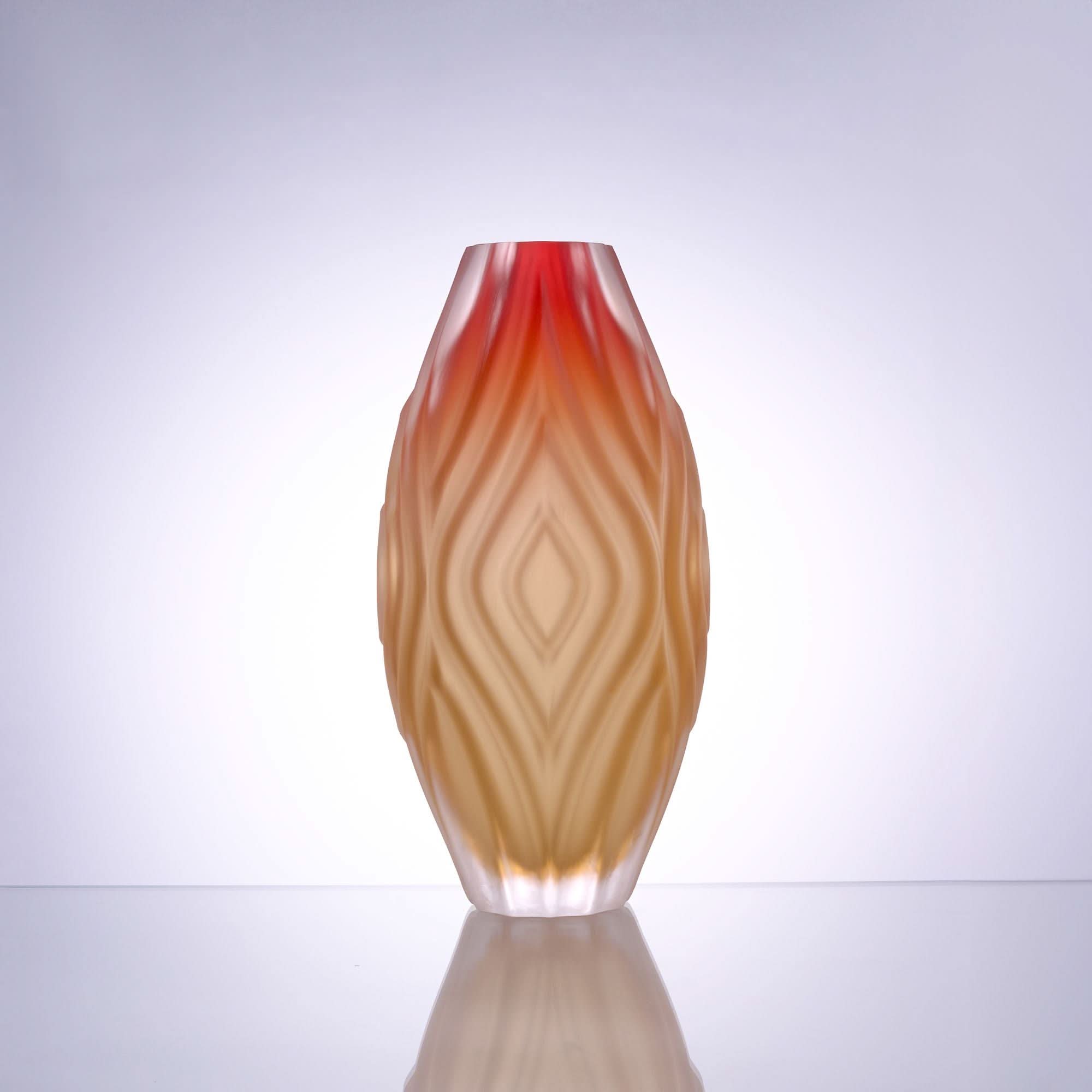 Sunset Blaze Glass Sculpture