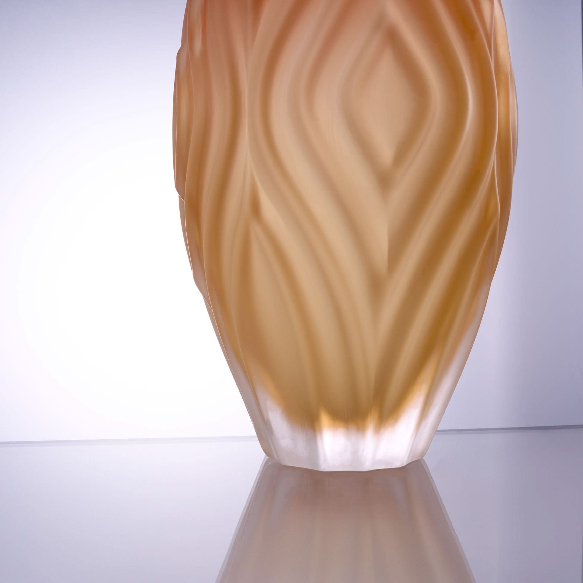 Sunset Blaze Glass Sculpture