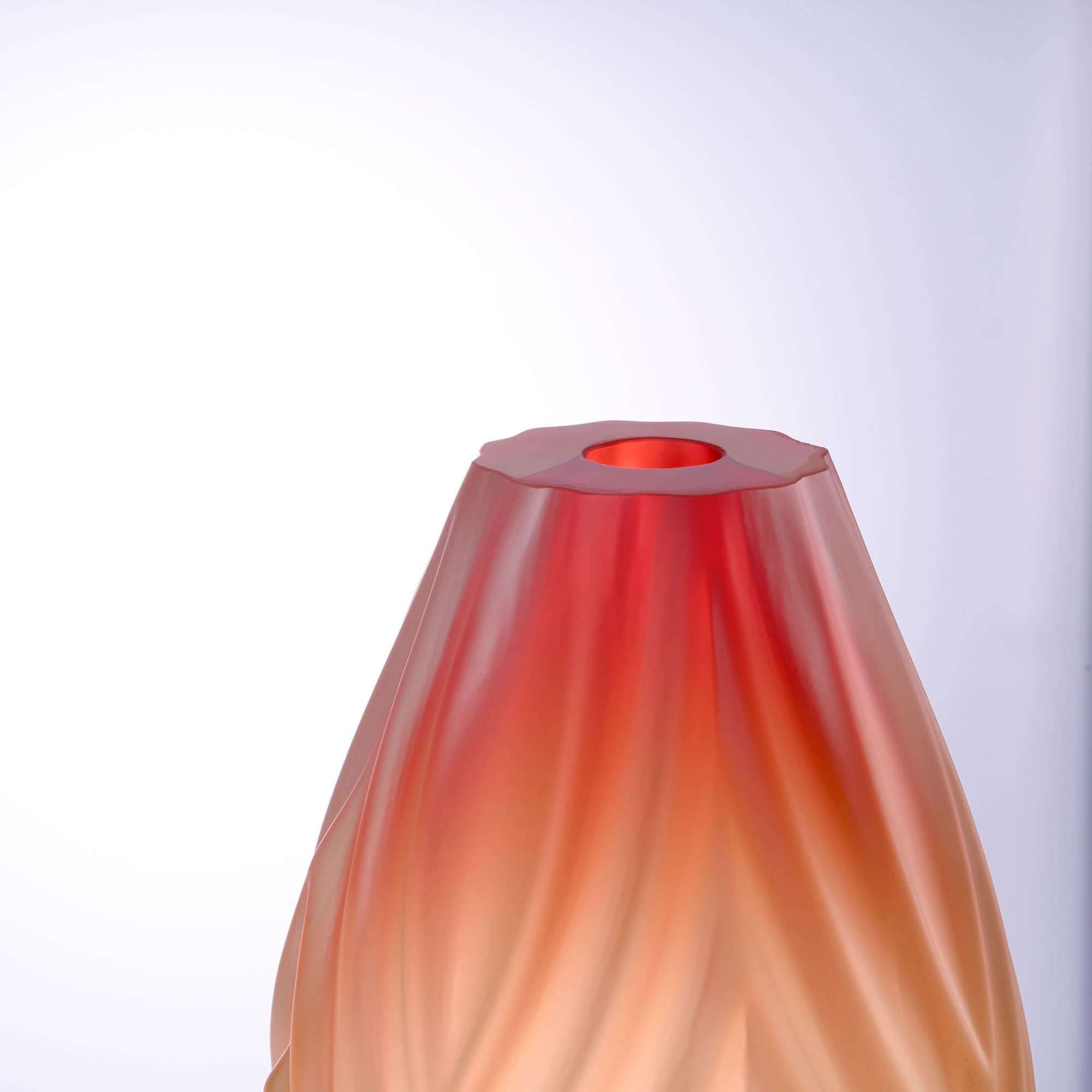 Sunset Blaze Glass Sculpture