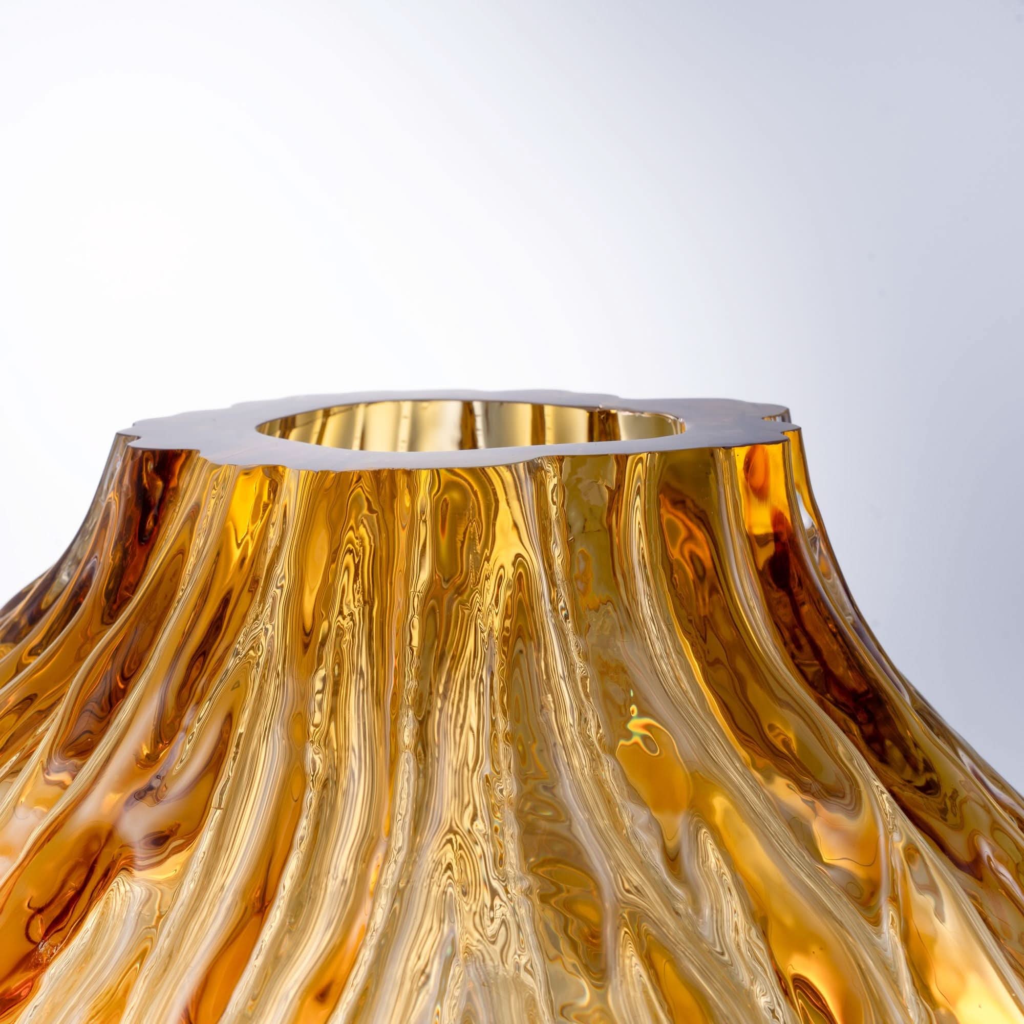 Amber Waves--S Glass Sculpture