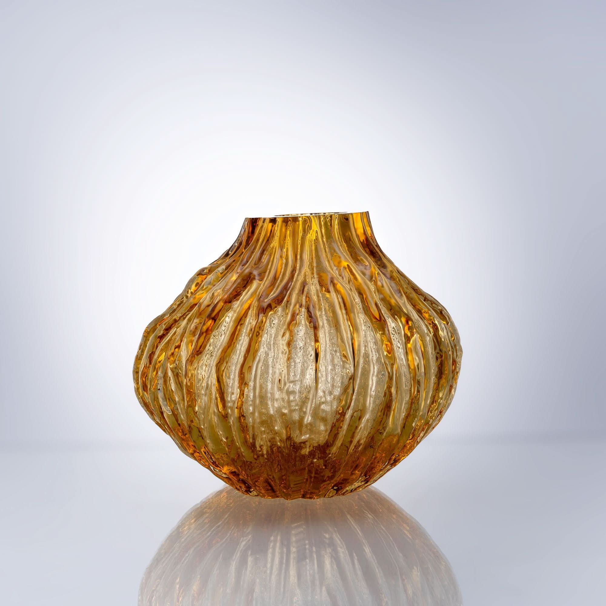 Amber Waves--S Glass Sculpture