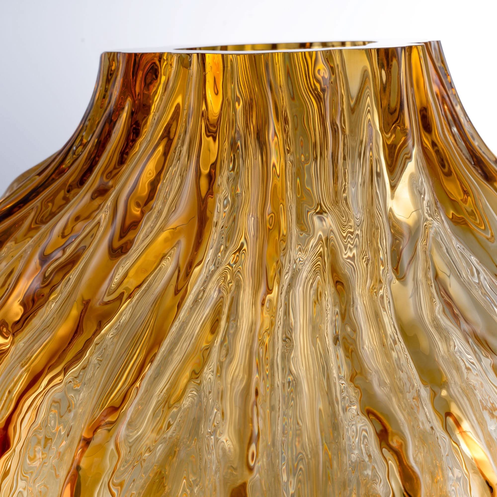 Amber Waves--S Glass Sculpture