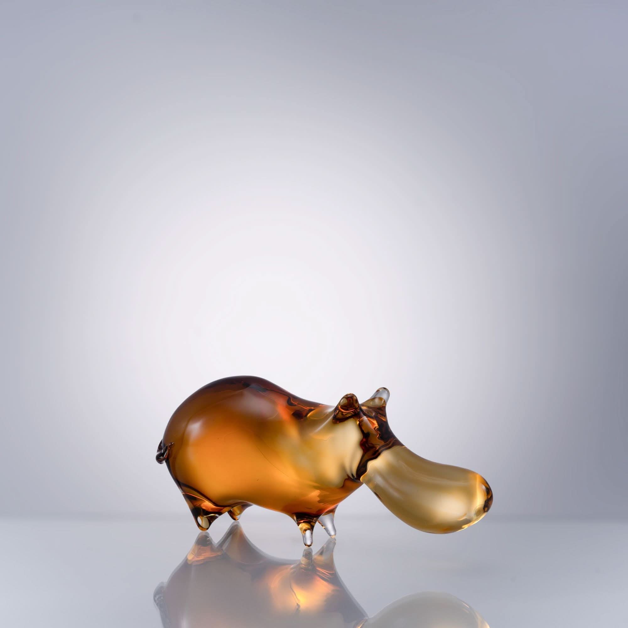 Hippo Glass Sculpture