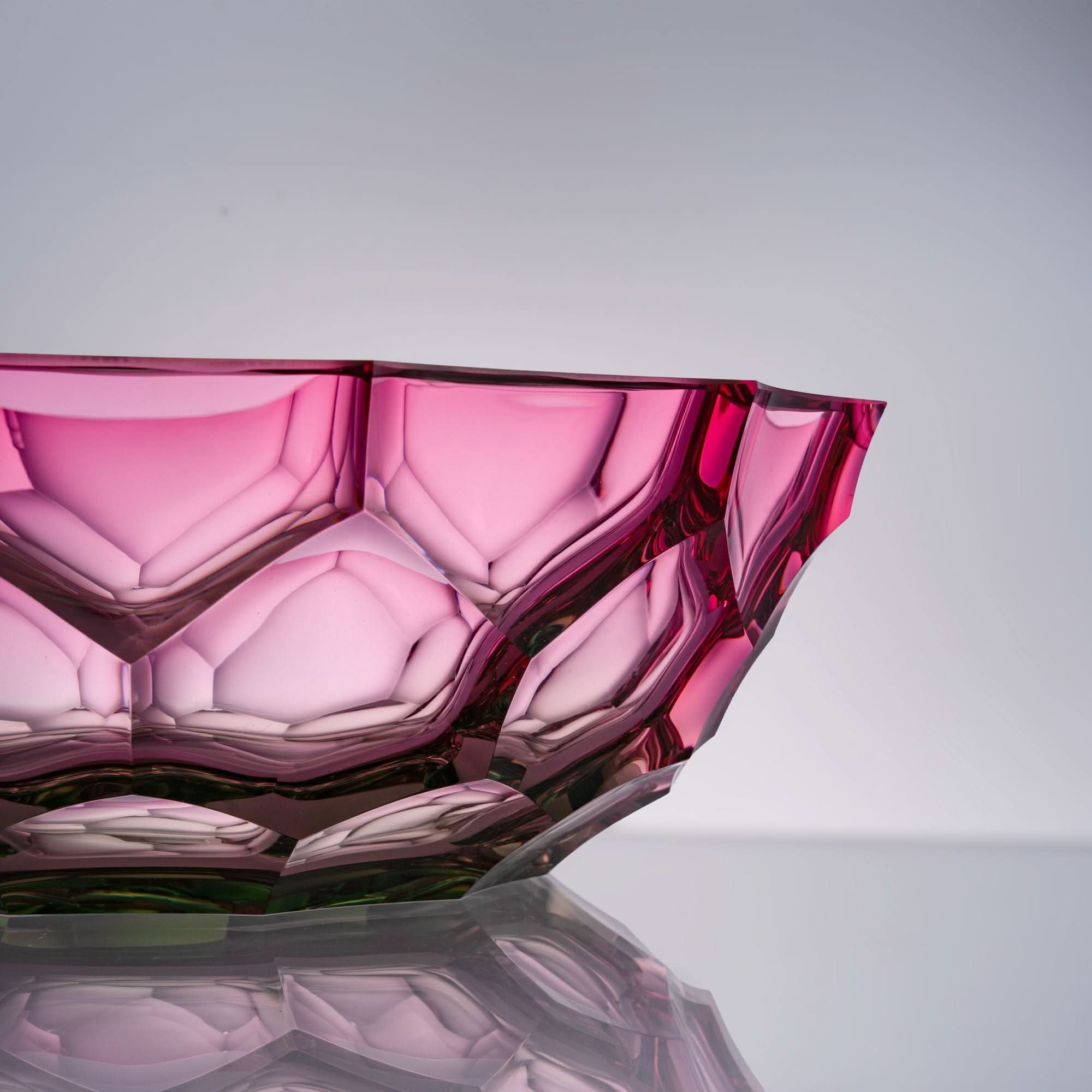 Rosetta Aurora--Blow--Red Glass Sculpture