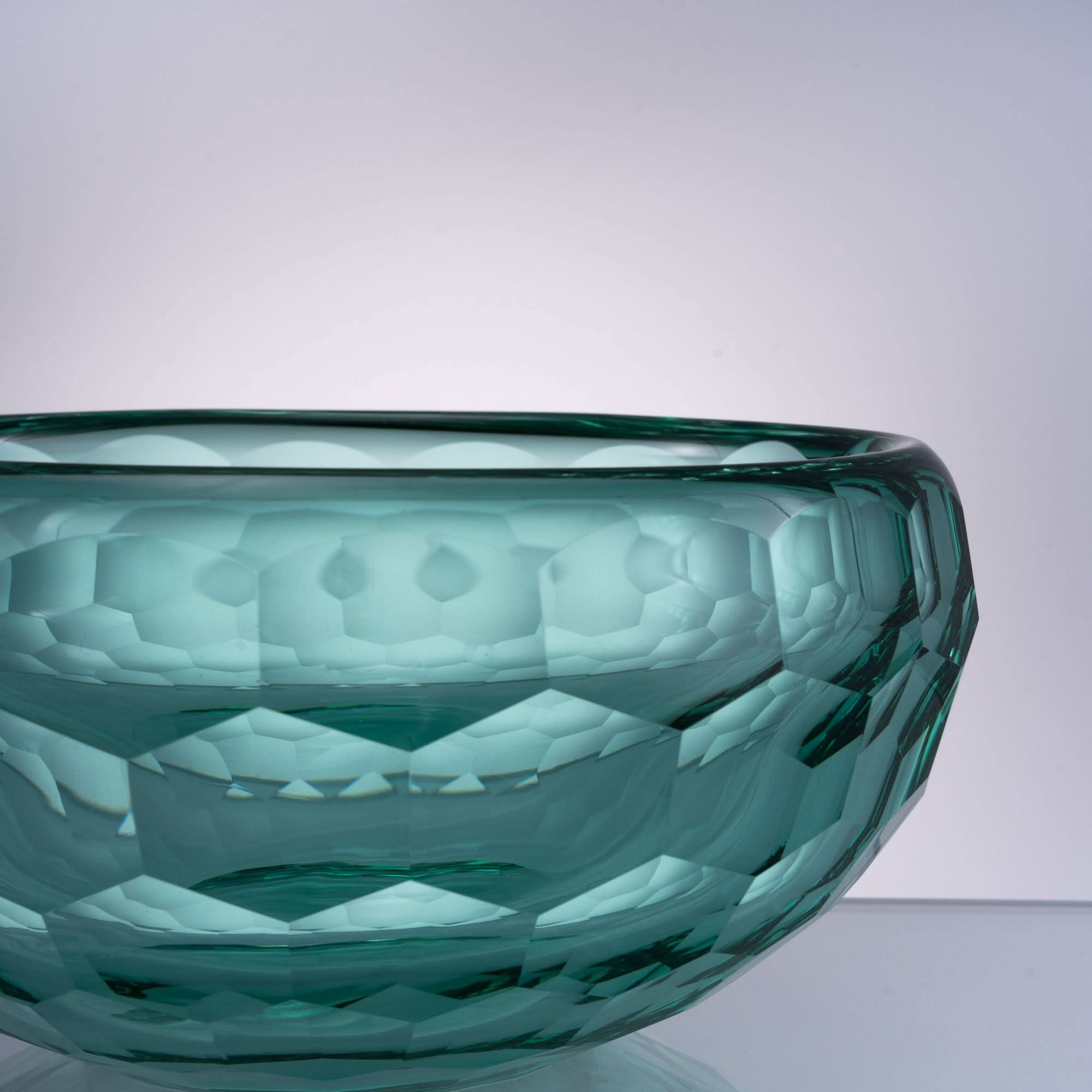 Cubism--Green Glass Sculpture