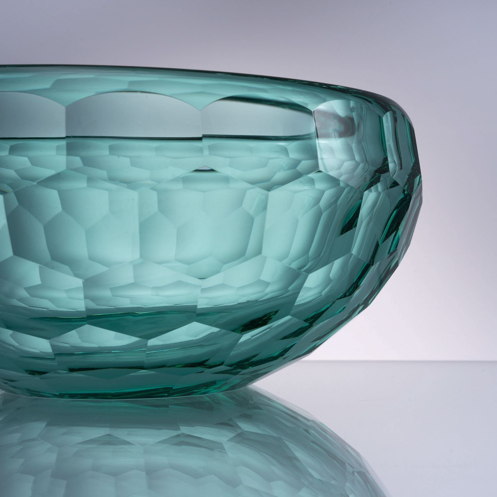 Cubism--Green Glass Sculpture