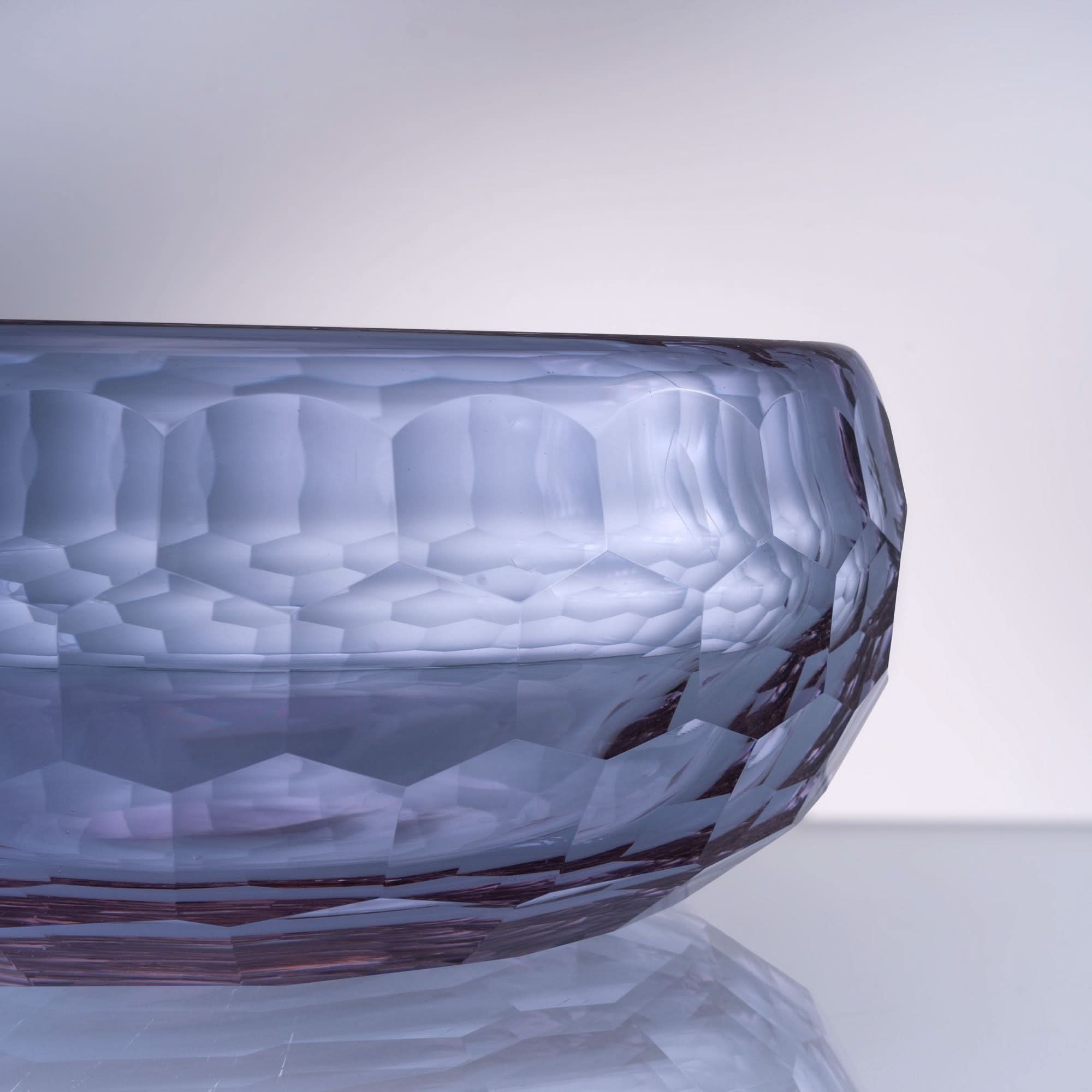 Cubism--Purple Glass Sculpture