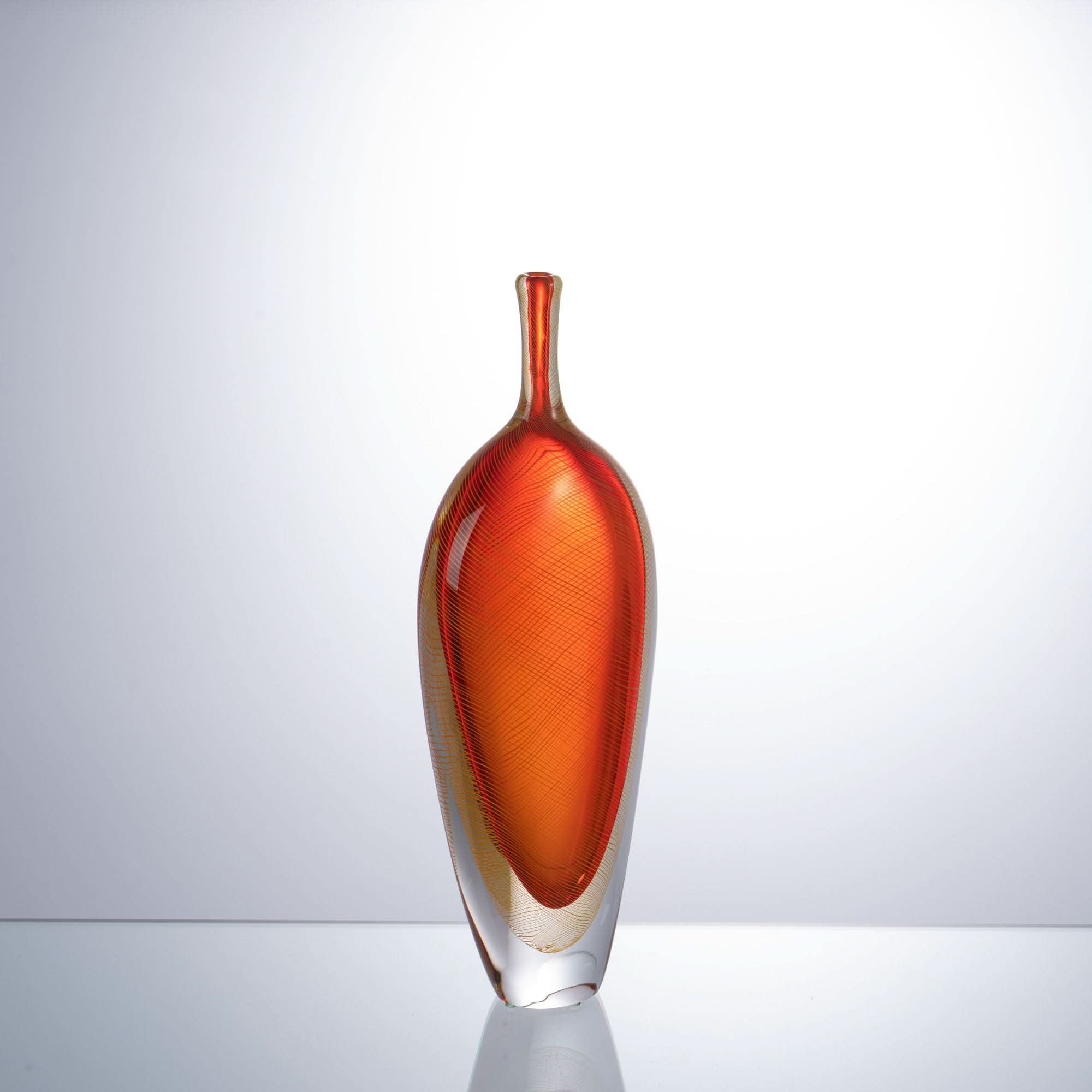 Filigree--Red Glass Sculpture