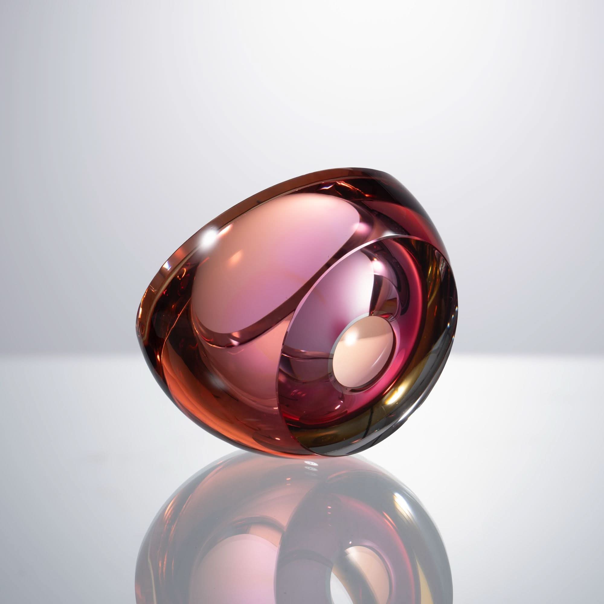 Iridescence--Red Glass Sculpture