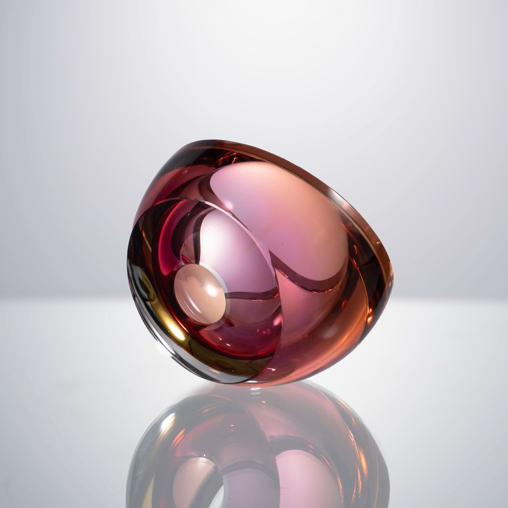 Iridescence--Red Glass Sculpture