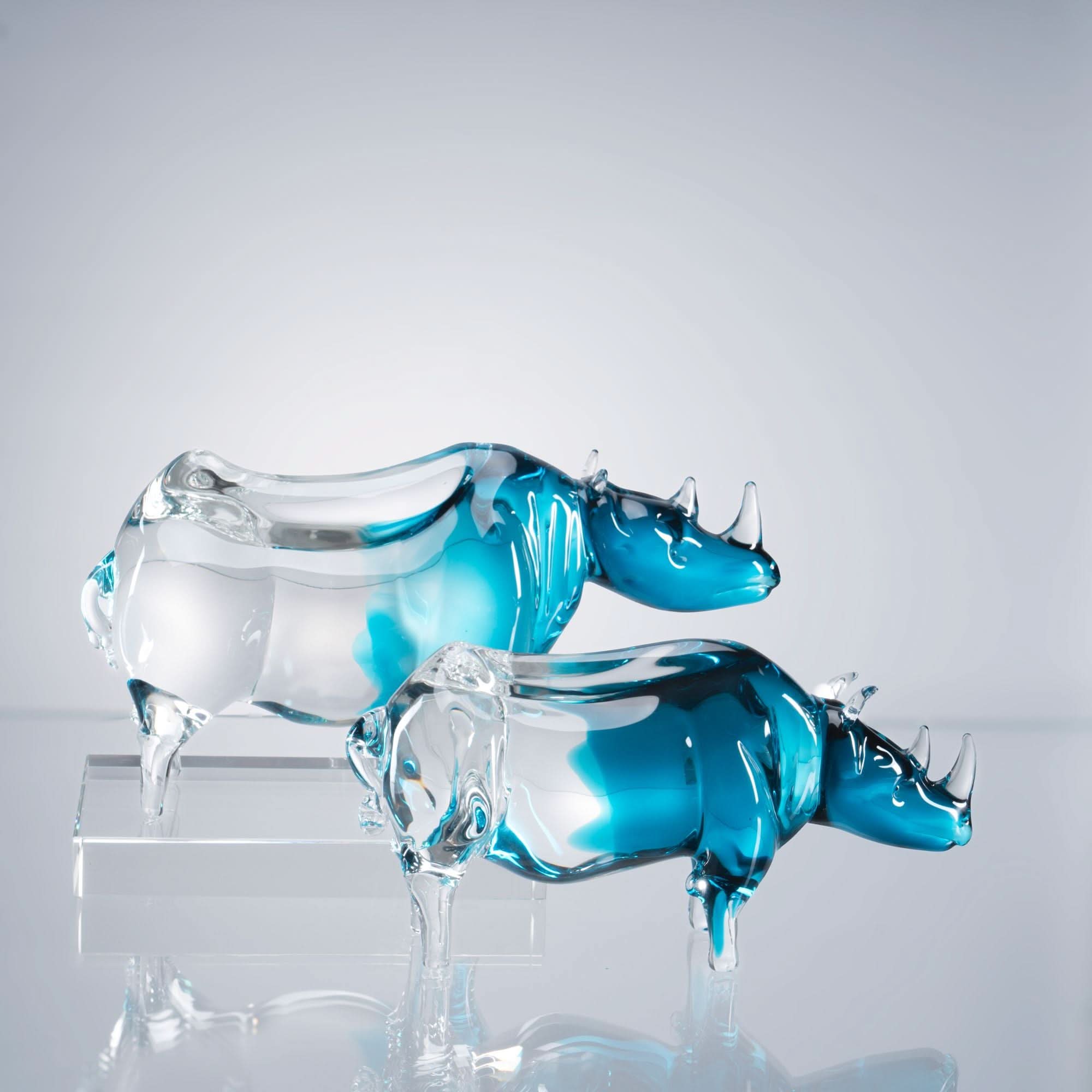 Calydor--Blue Glass Sculpture