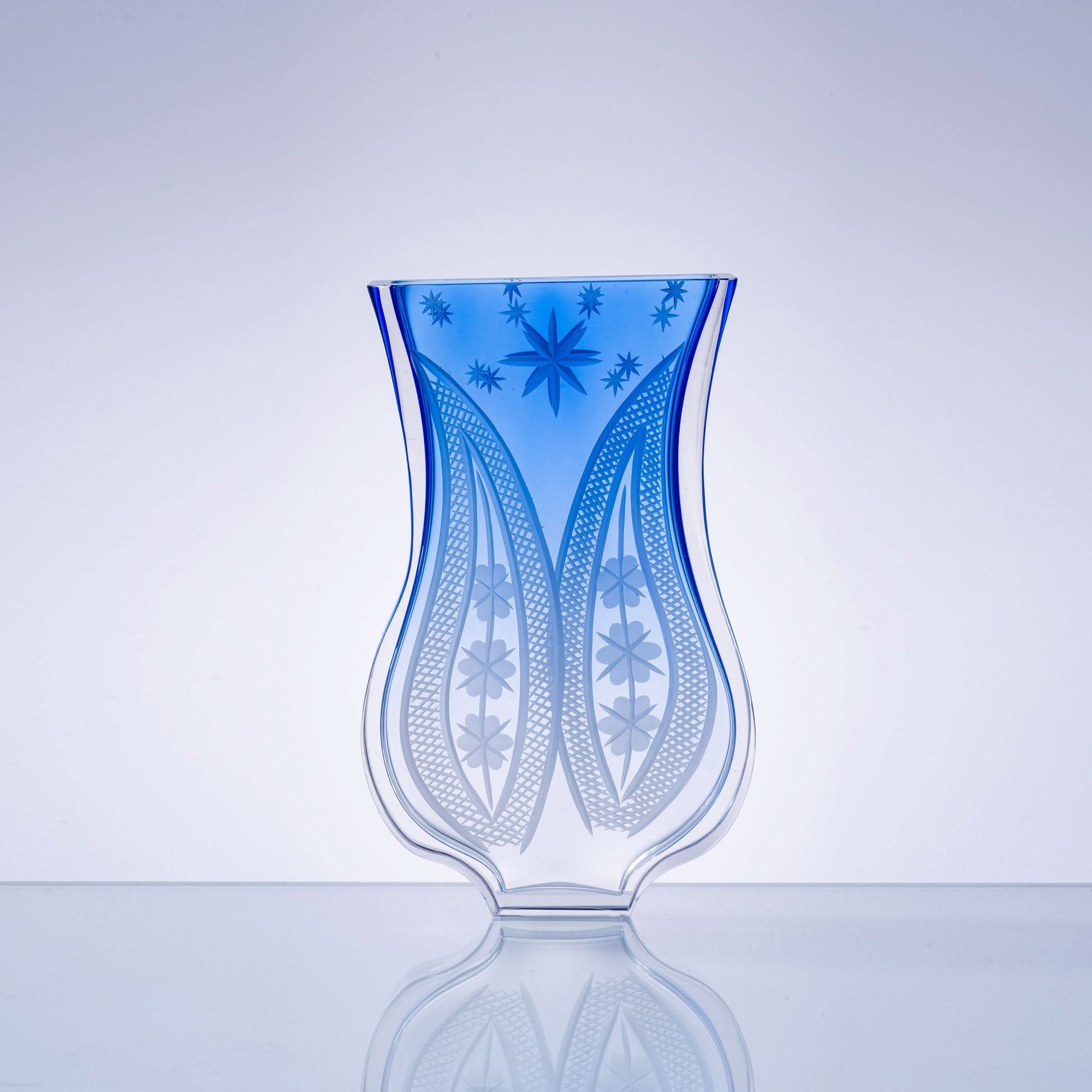 Floral Shadow Glass Sculpture