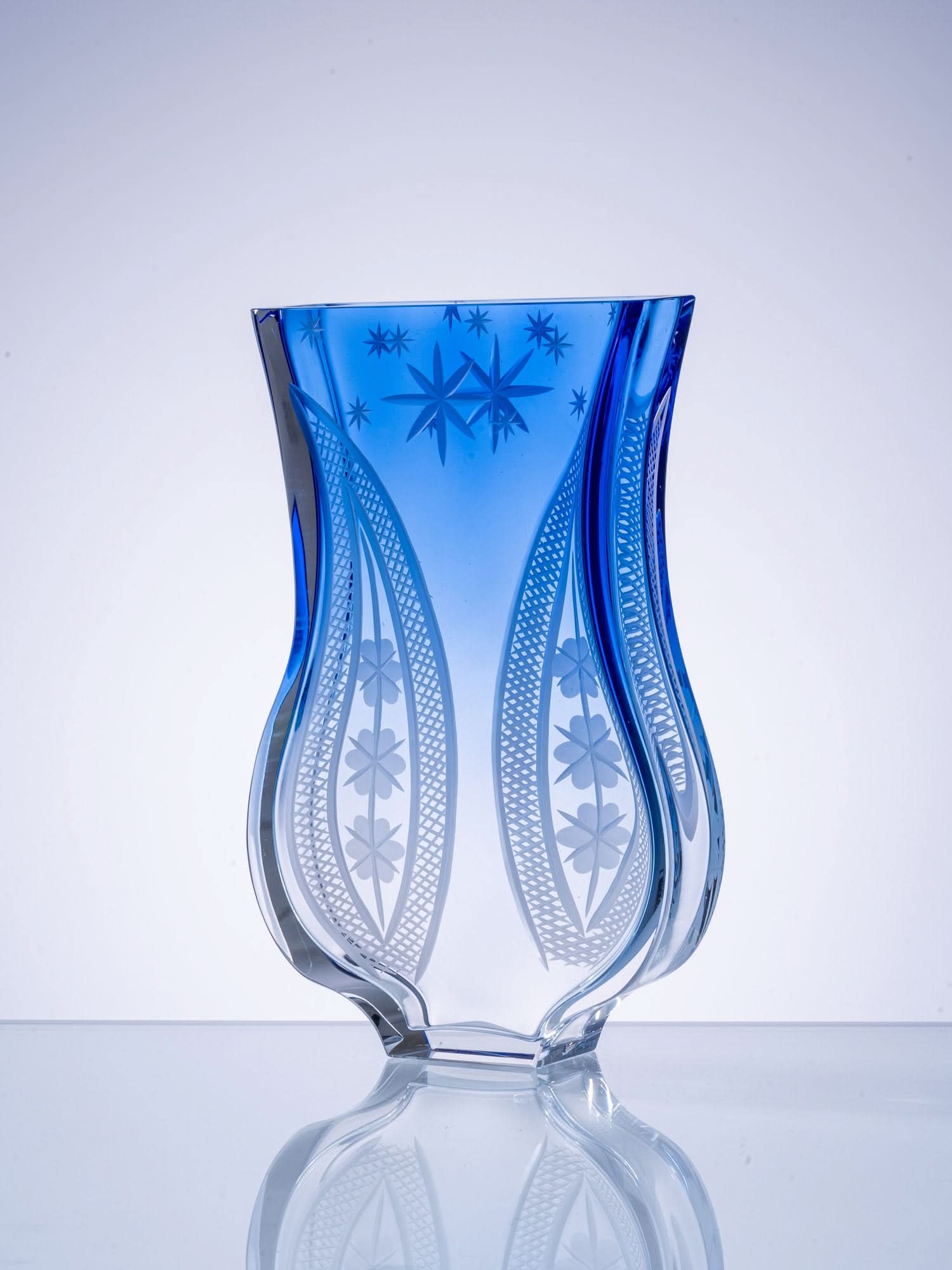 Floral Shadow Glass Sculpture