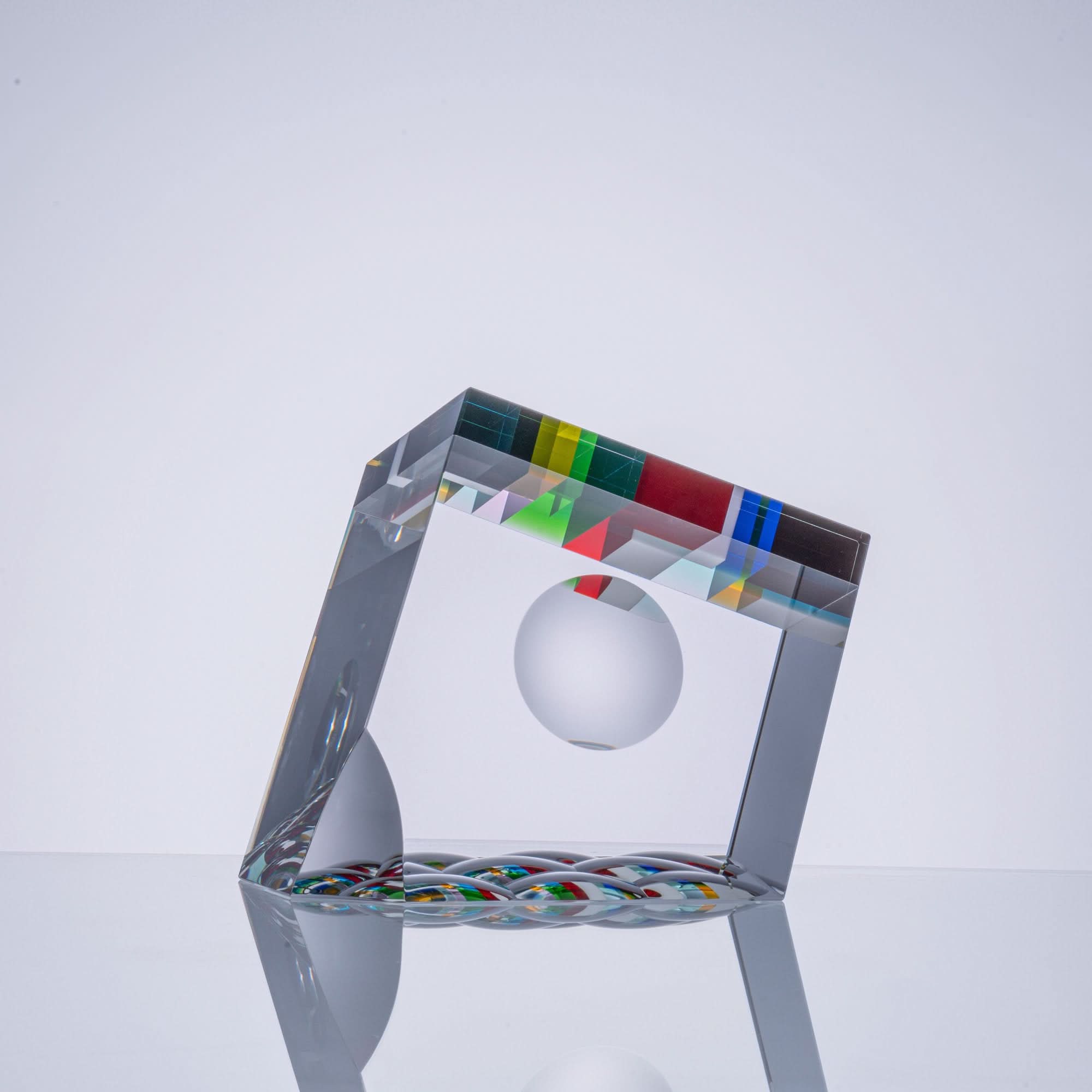 Color House Glass Sculpture