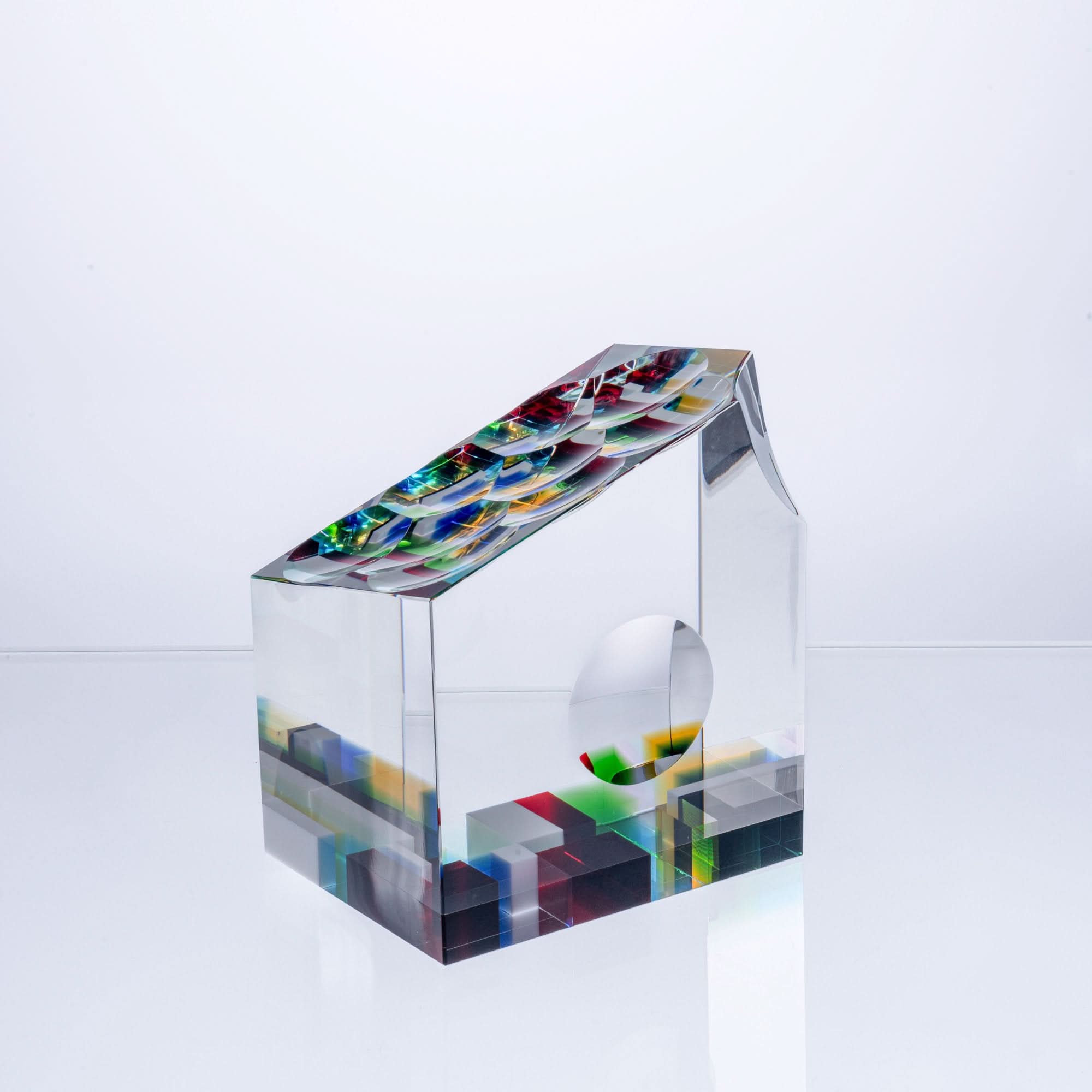 Color House Glass Sculpture