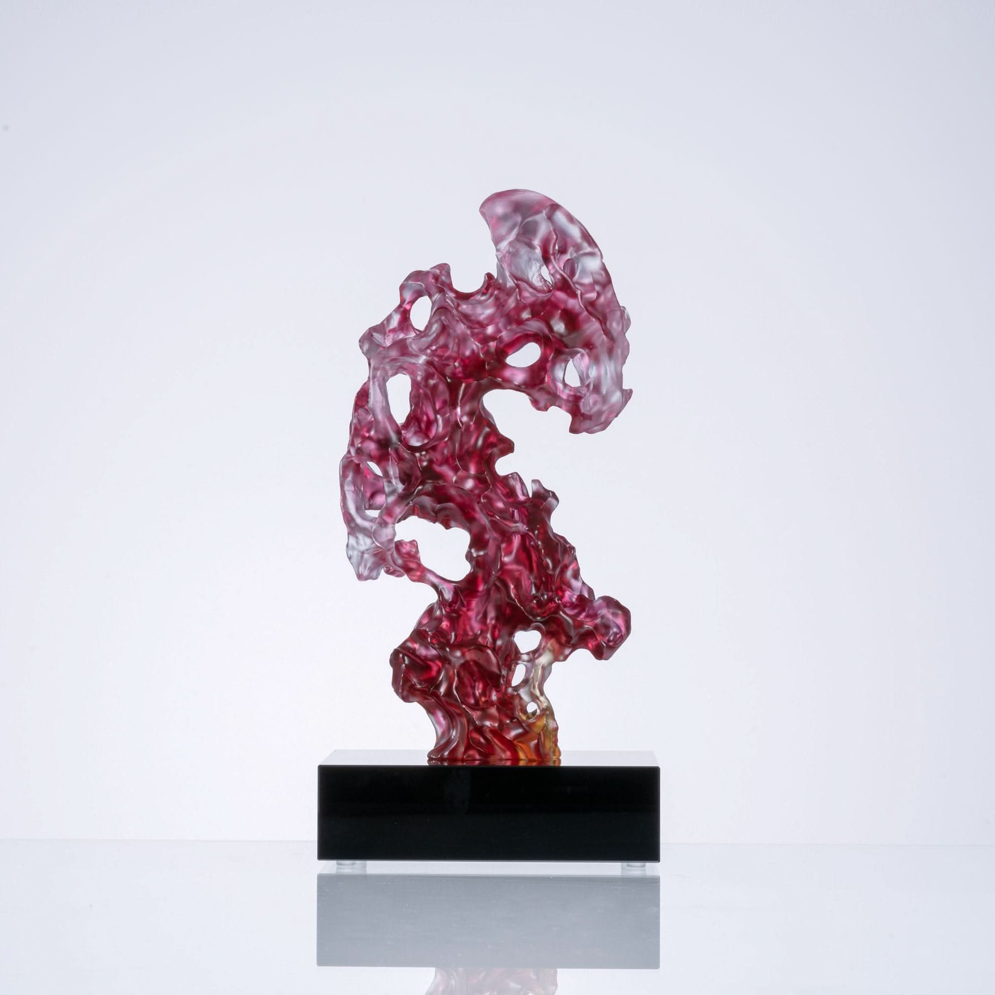Lake Clouds Glass Sculpture