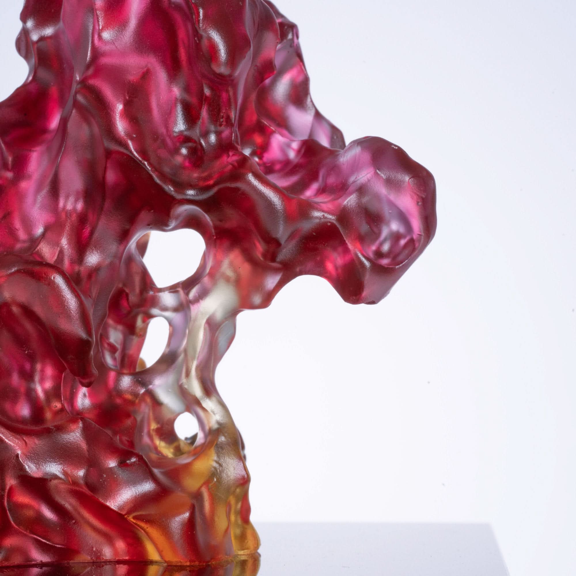 Lake Clouds Glass Sculpture