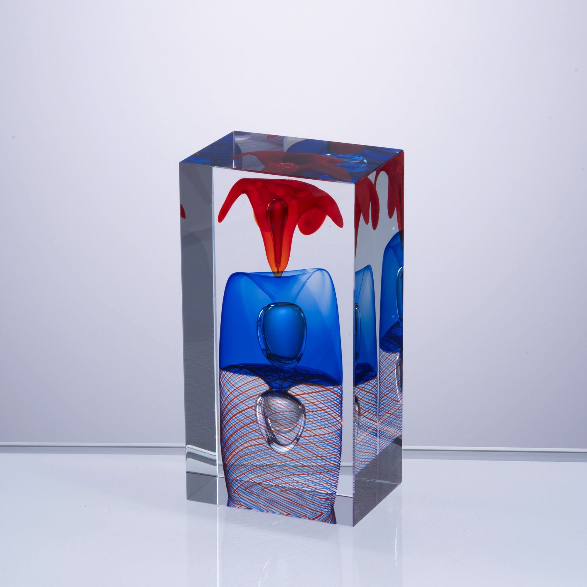 Flame Blossom Glass Sculpture