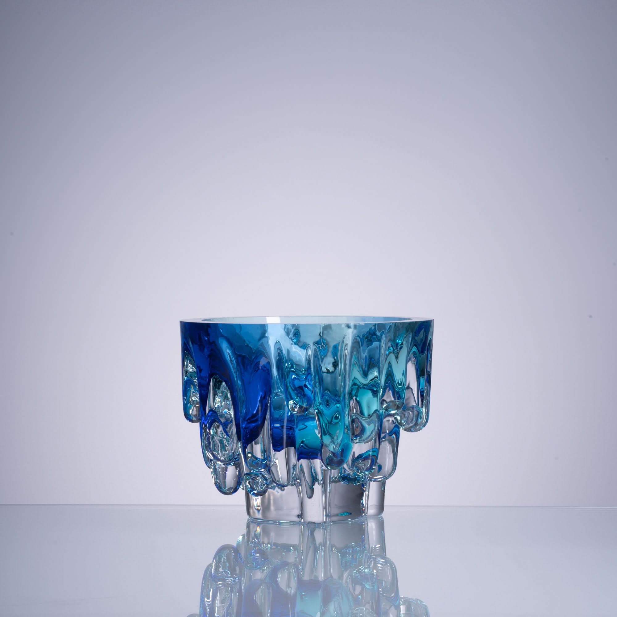 Glacial Frost Glass Sculpture