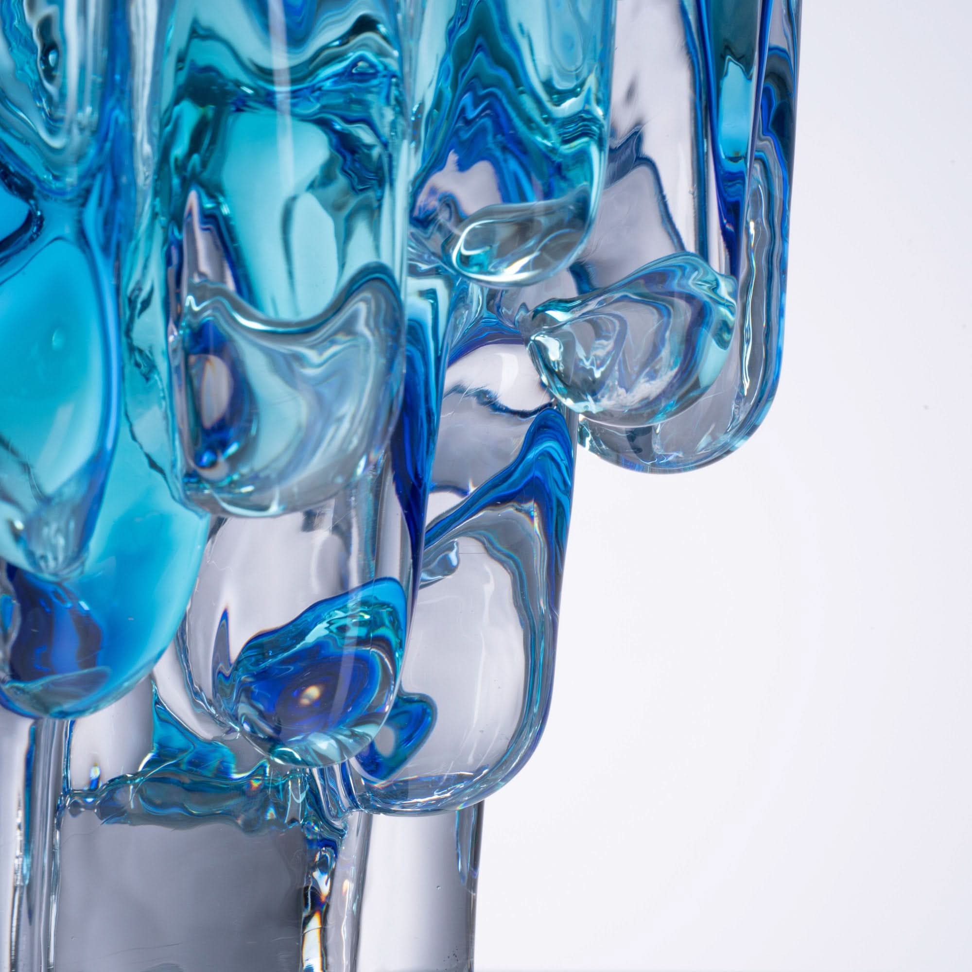 Glacial Frost Glass Sculpture