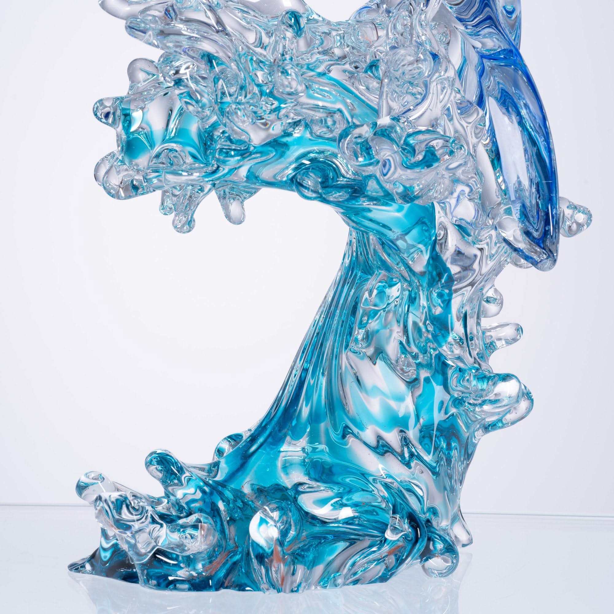 Might of the Giant Waves Glass Sculpture