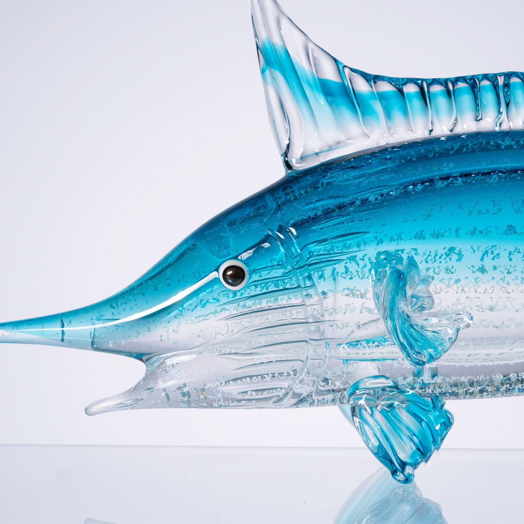 Silver Scales Glass Sculpture