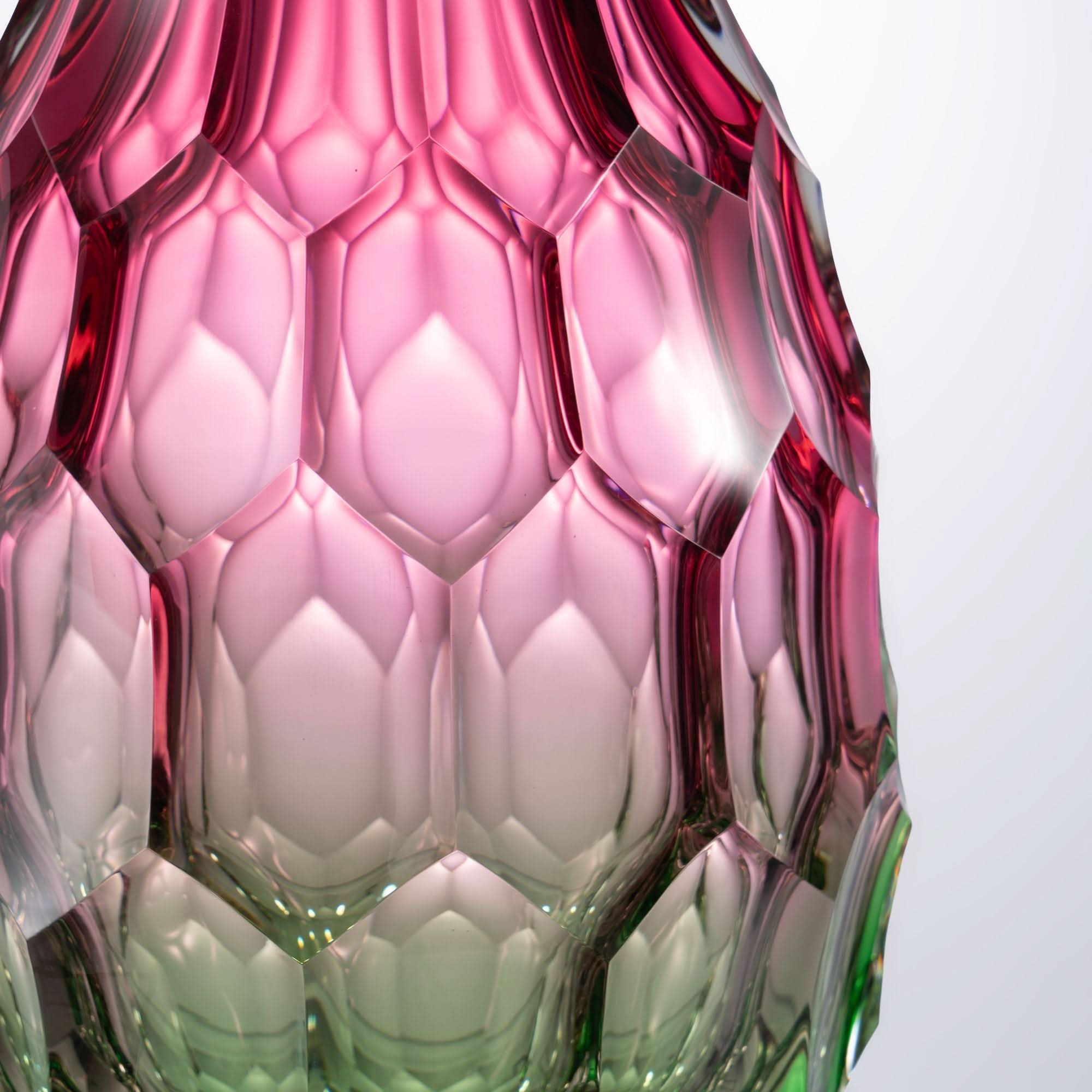 Rosetta Aurora--Red Glass Sculpture