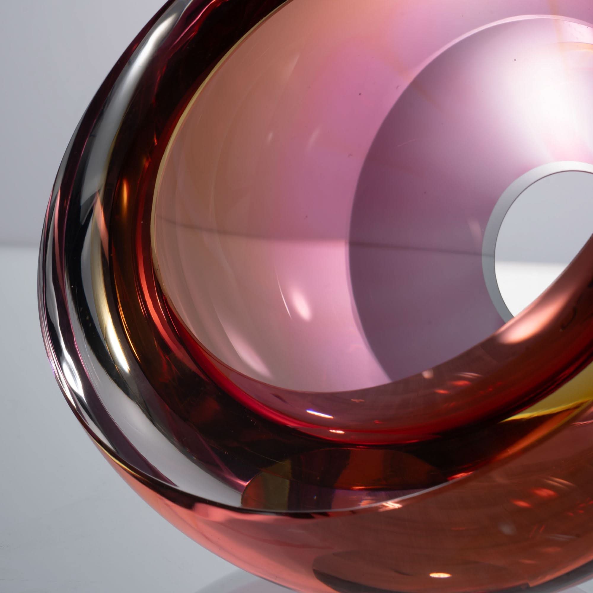 Iridescence--Red Glass Sculpture