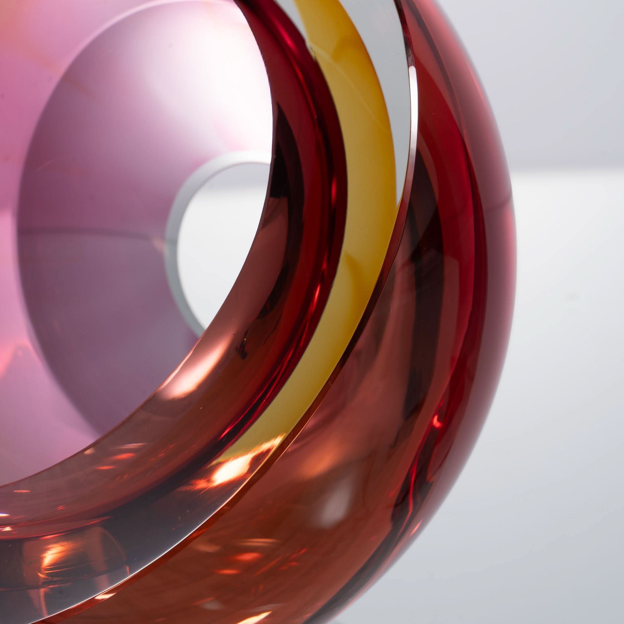 Iridescence--Red Glass Sculpture