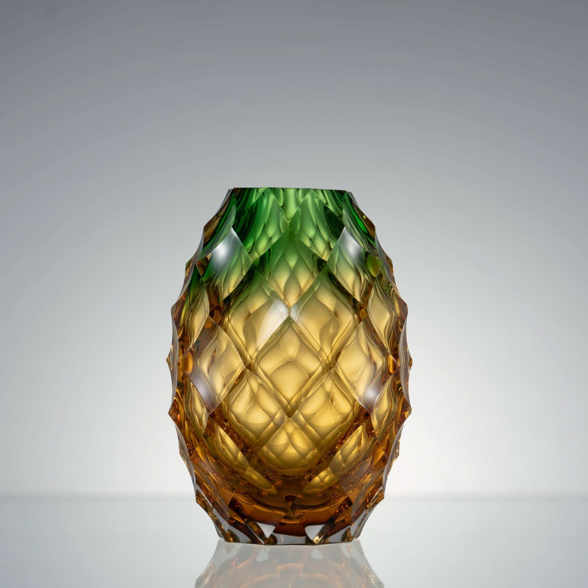 Pineapple Crown Glass Sculpture