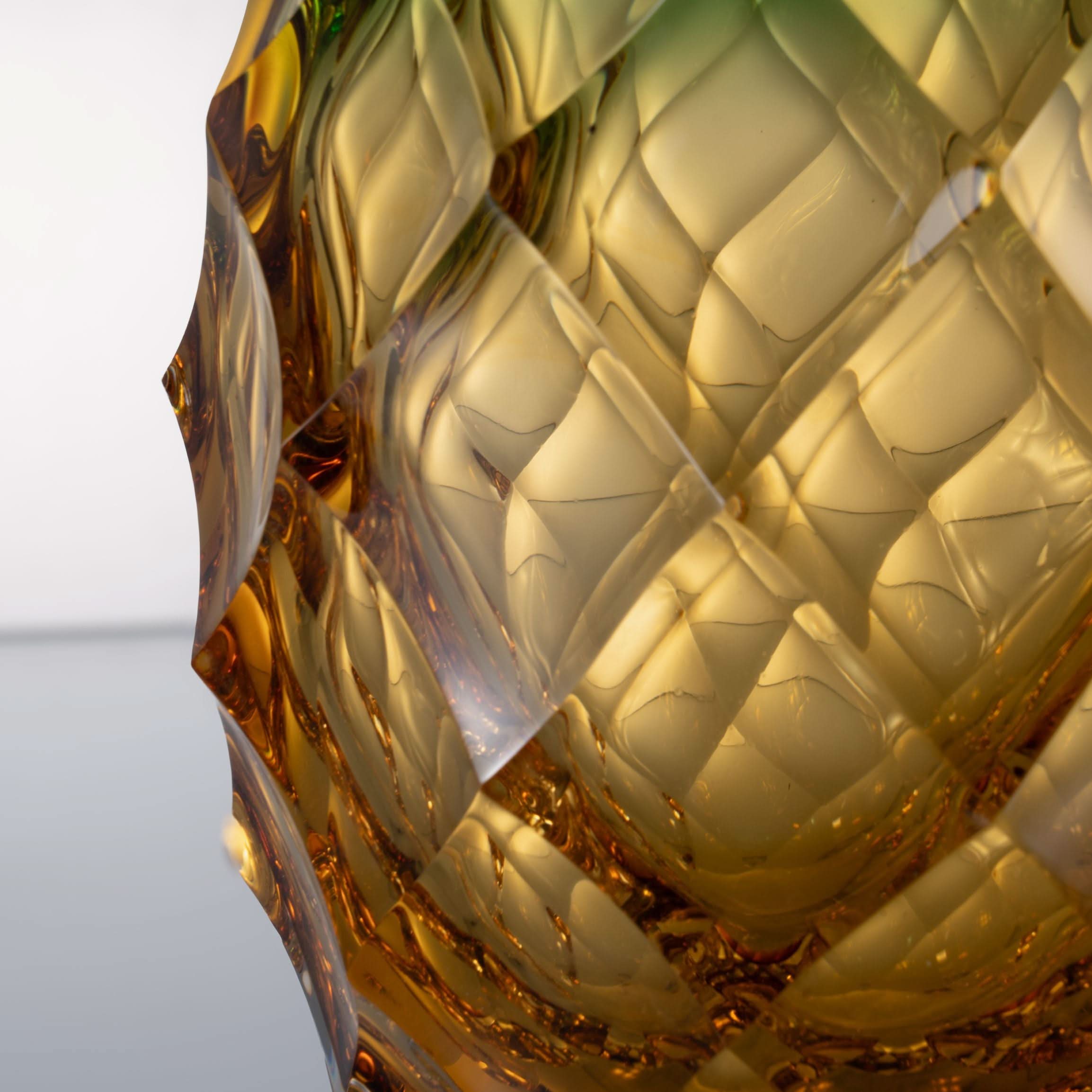 Pineapple Crown Glass Sculpture