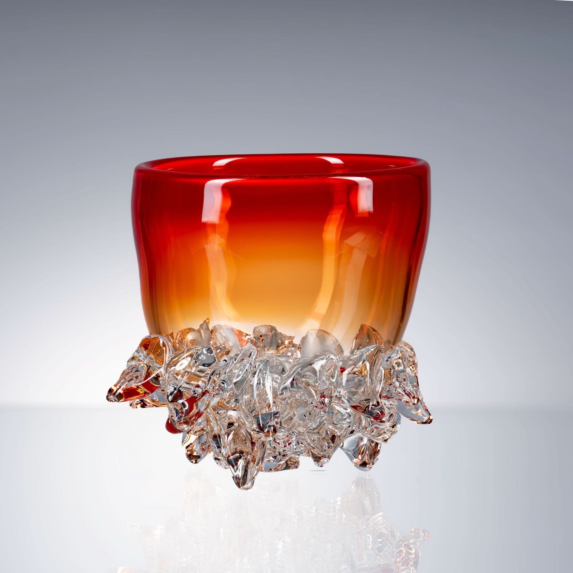 Frozen Flame Glass Sculpture