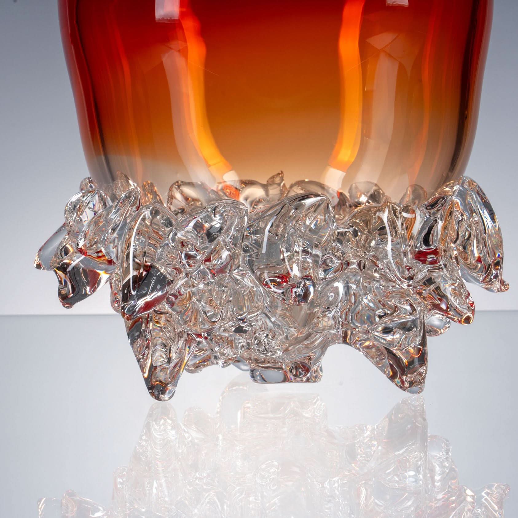 Frozen Flame Glass Sculpture