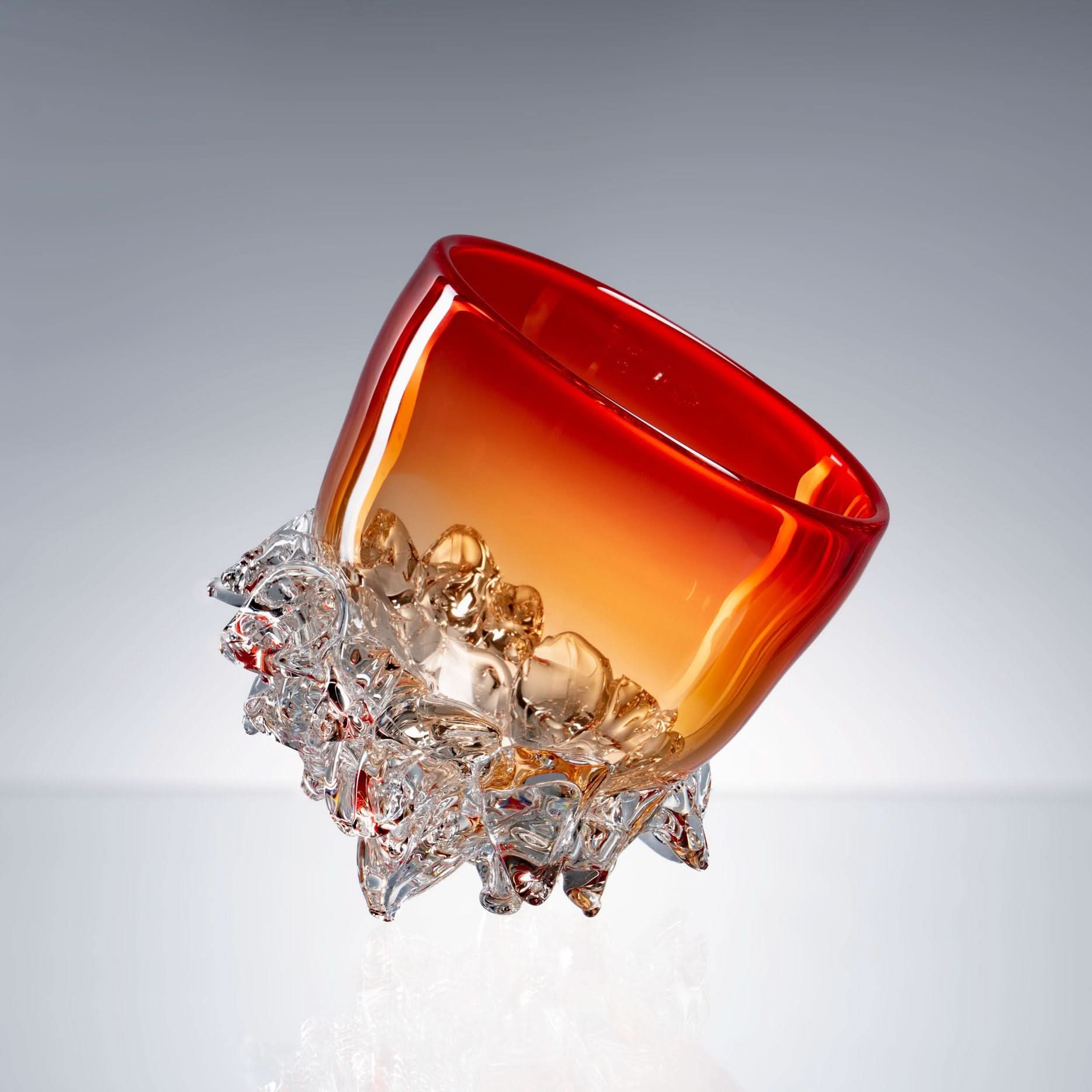 Frozen Flame Glass Sculpture