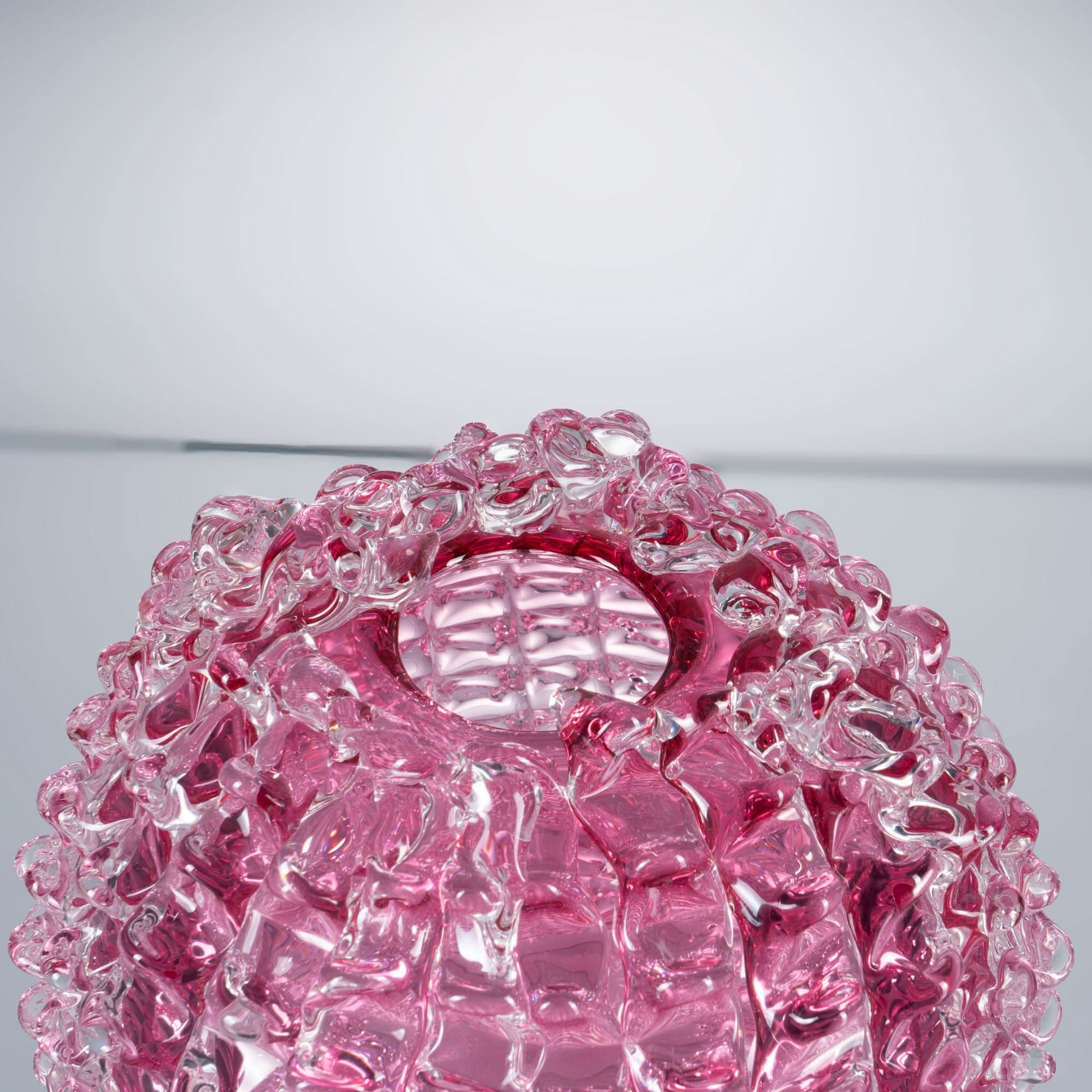 Urchin--Pink Glass Sculpture