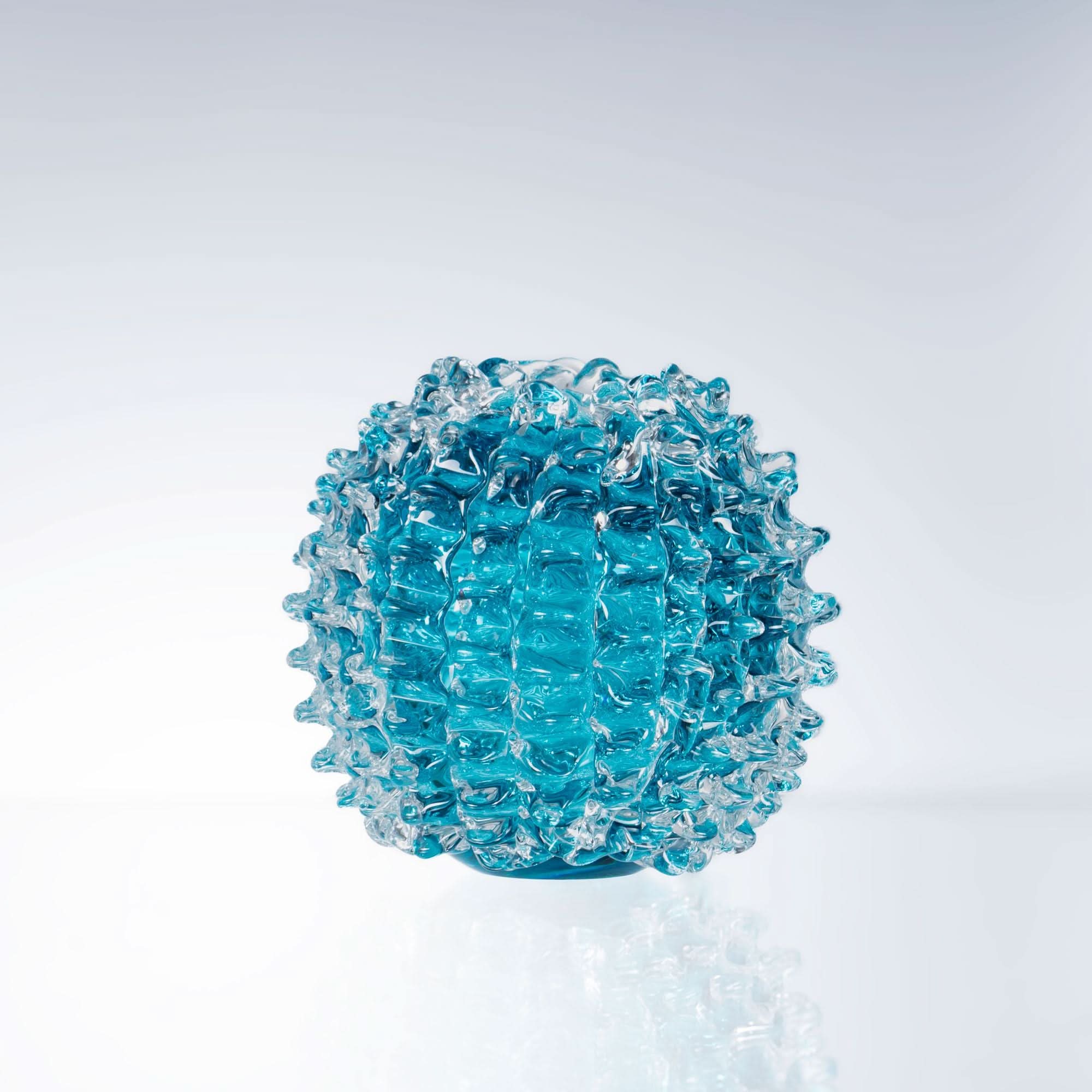 Urchin--Blue Glass Sculpture